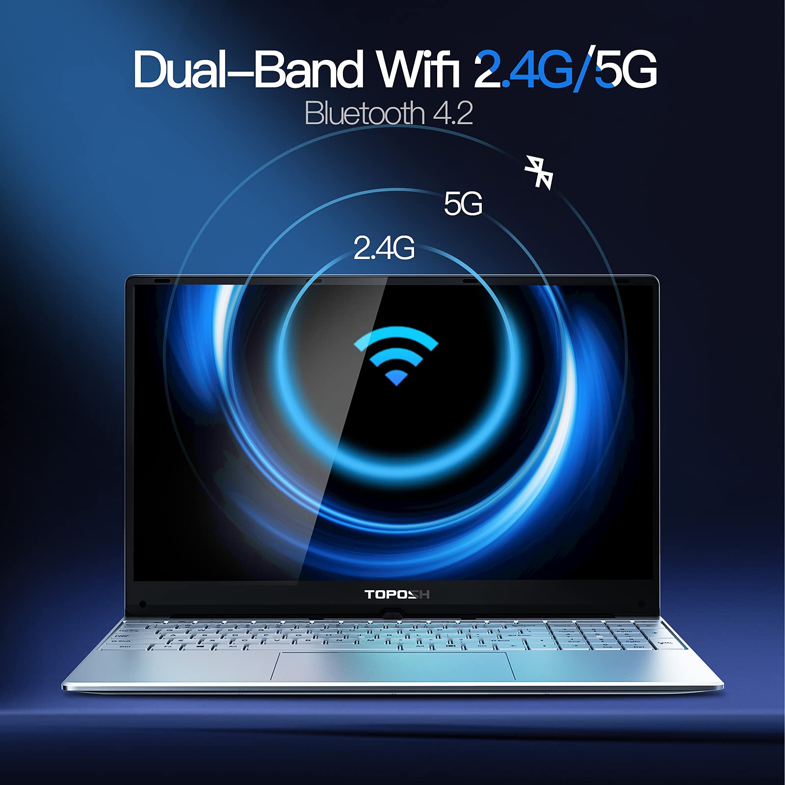 Windows 10 Laptop 15.6 Inch Notebook - 8GB RAM 256GB SSD, Intel Celeron 5205U Dual Core Processor with Backlit Keyboard | WiFi Bluetooth | Business & Home Use | Portable Silver PC for Work, Study & Entertainment