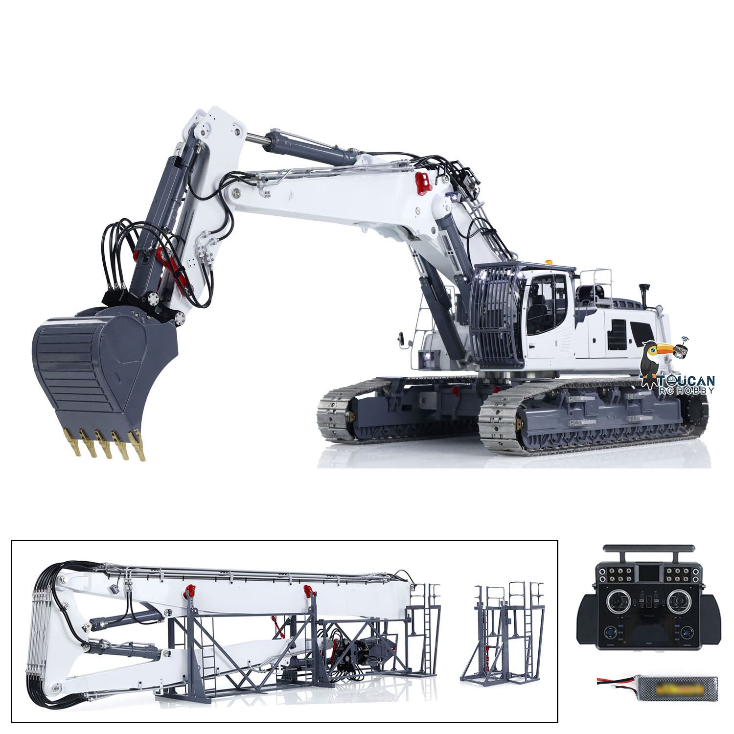 LESU 1/14 Scale RC Hydraulic Excavator Toy - Full Function Remote Control Construction Vehicle with 2 Interchangeable Digging Arms, RTR Model for Adults & Kids | Perfect for Construction Play, Collecting, and STEM Learning