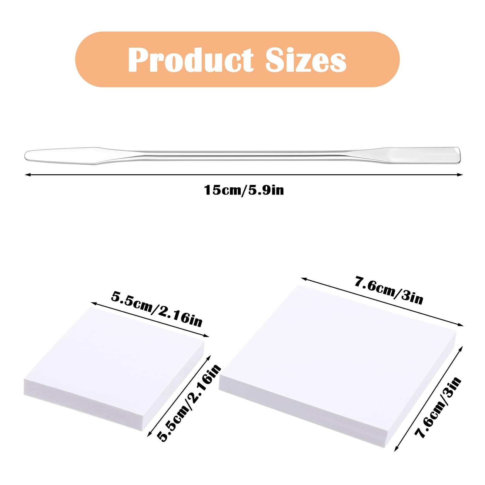 100Pcs Nail Art Palette Paper - Waterproof Nail Polish Mixing Plate for Gel & Acrylic Nails - Portable Resin Color Palette with Stirring Rod - Perfect for DIY Nail Art, Salon Professionals & Home Manicures