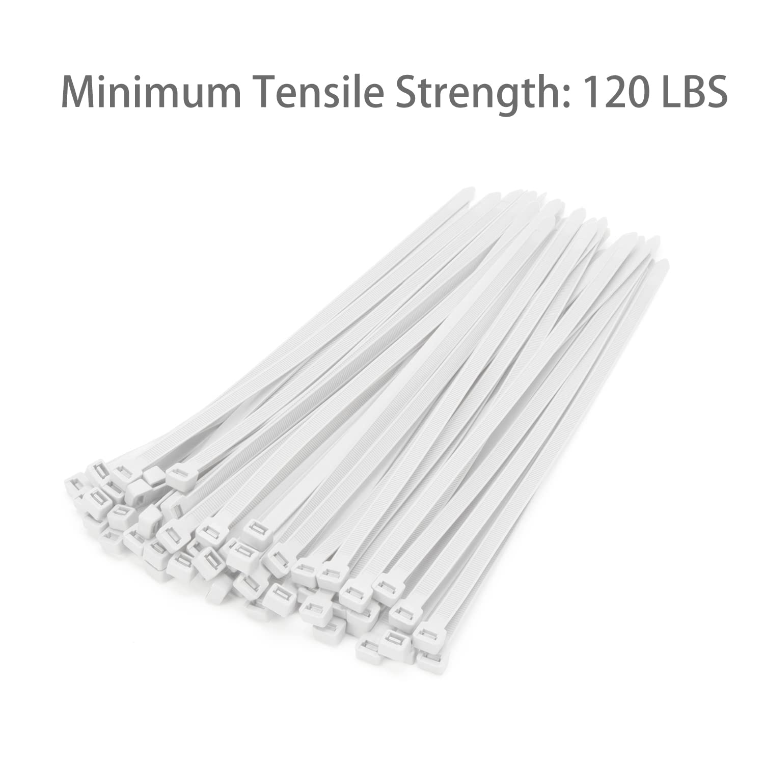 XINGO 22 Inch Extra Long Heavy Duty Cable Zip Ties - 120 LBS Tensile Strength, Large Durable Nylon Wire Ties (50 Pack) for Indoor & Outdoor Use - Perfect for Organizing Cables, Bundling Wires, and Securing Equipment