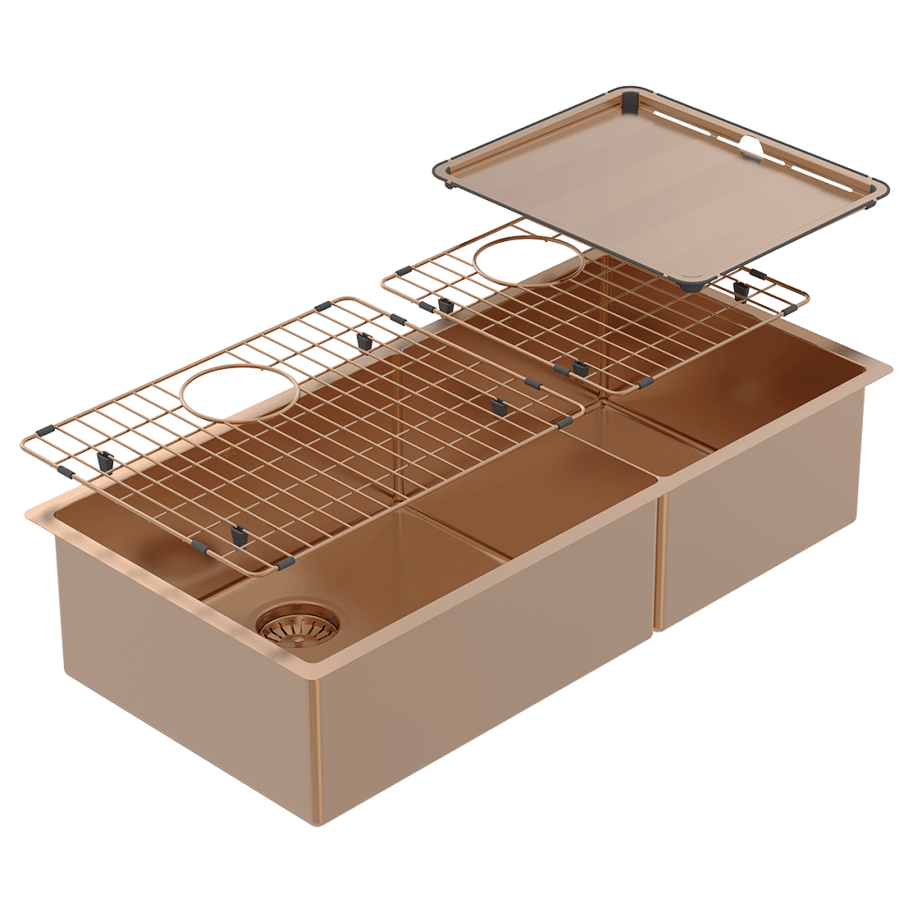 Abey Piazza 1 & 3/4 Bowl Copper Kitchen Sink 35