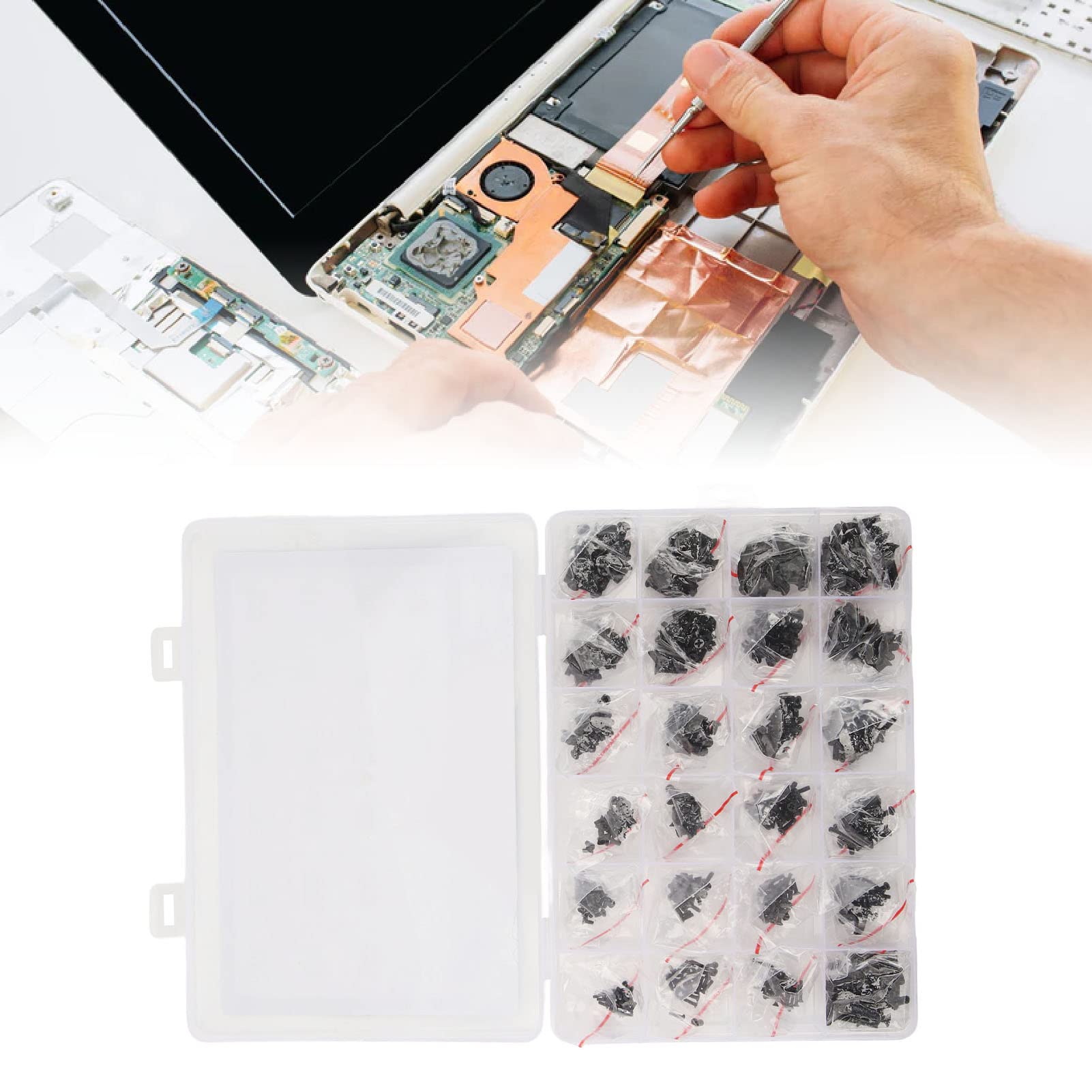720PCS Laptop Repair Screw Kit - Carbon Steel Replacement Screws for Notebook & Computer Repair with Storage Box - Ideal for DIY Laptop Maintenance and Professional Repairs