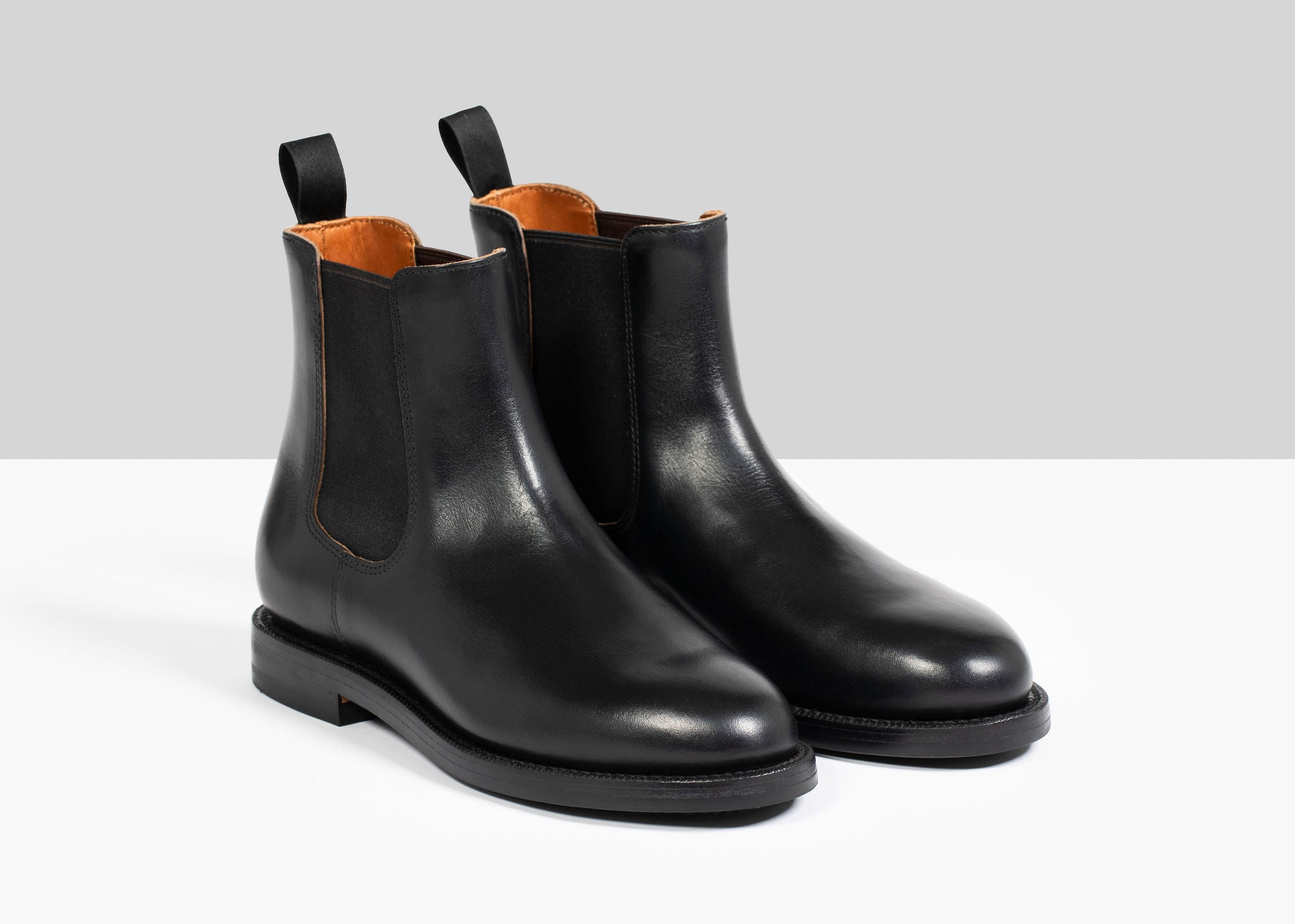 Josephine Women's Chelsea Boots - Black Chromexcel Leather Ankle Boots for Casual & Office Wear