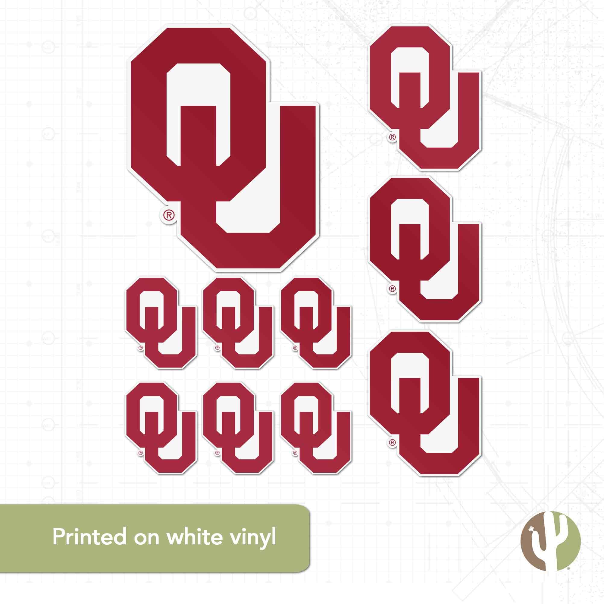 University of Oklahoma Sooners Vinyl Decal Sticker - Waterproof Durable for Laptop, Water Bottle, Car, Scrapbook - Perfect for College Fans, Game Day, School Spirit & DIY Crafts