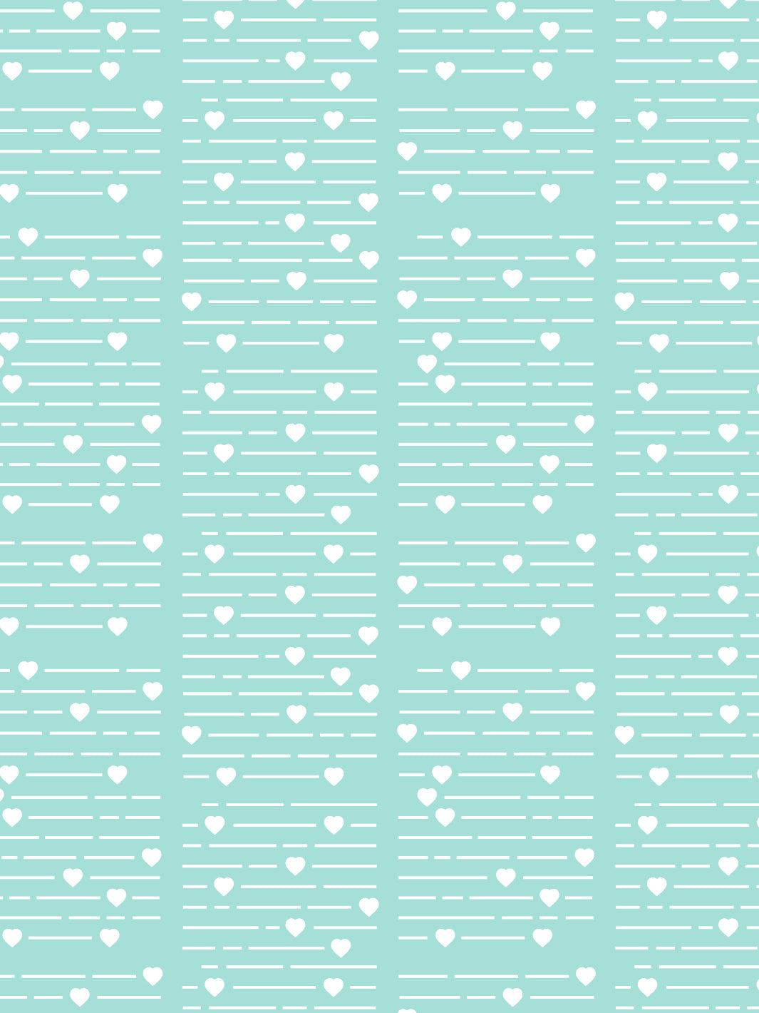 Barbie™ Hearts Print Wallpaper - Aqua Blue Pink Floral Pattern - Perfect for Girls' Bedroom, Nursery, and Playroom Decor