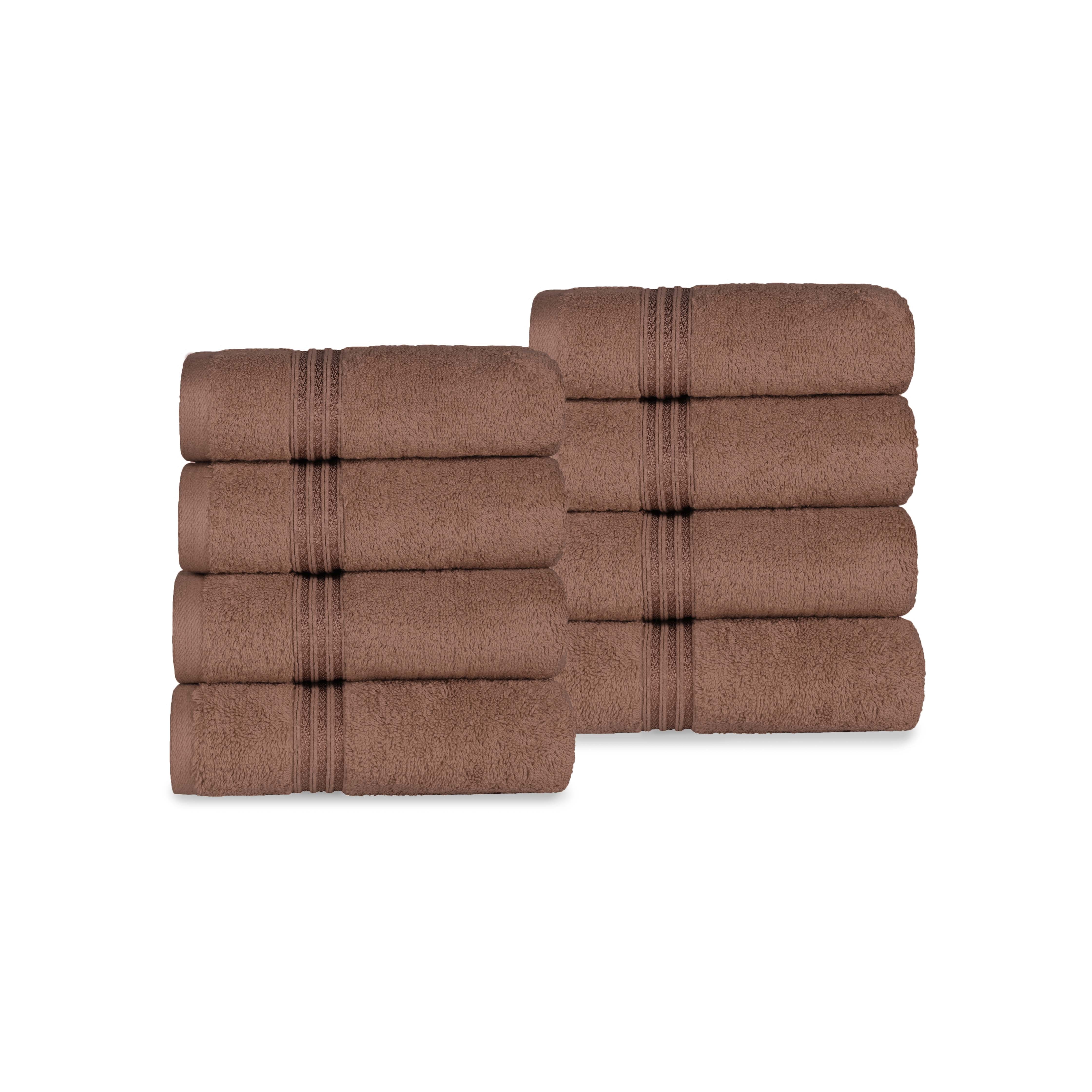 Premium Egyptian Cotton Hand Towels - Ultra Soft & Highly Absorbent Bath Towel Set of 8 for Bathroom, Spa & Guest Use