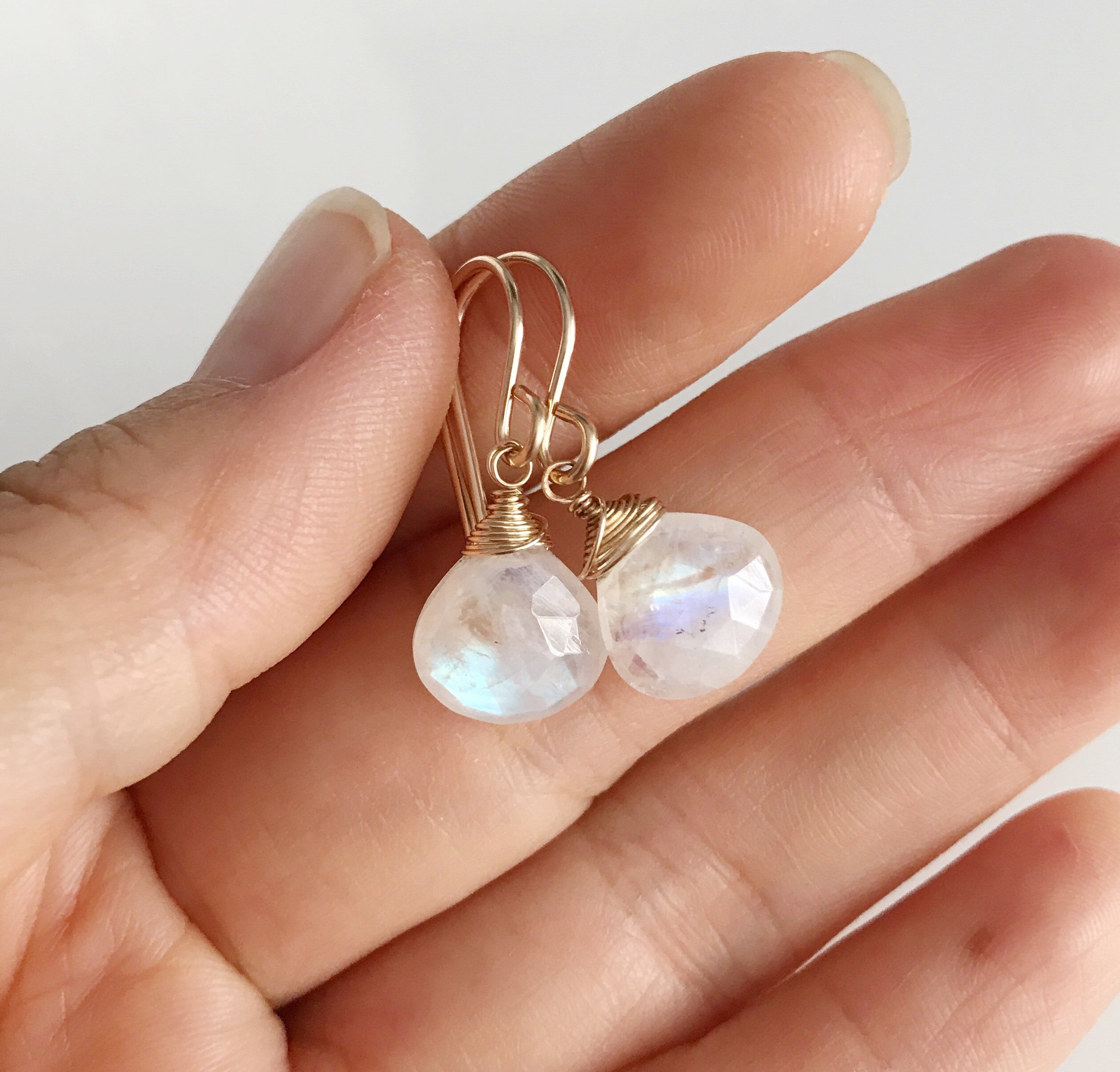 Moonstone Stud Earrings Kala (E262) - Elegant Jewelry for Women, Perfect for Weddings & Special Occasions