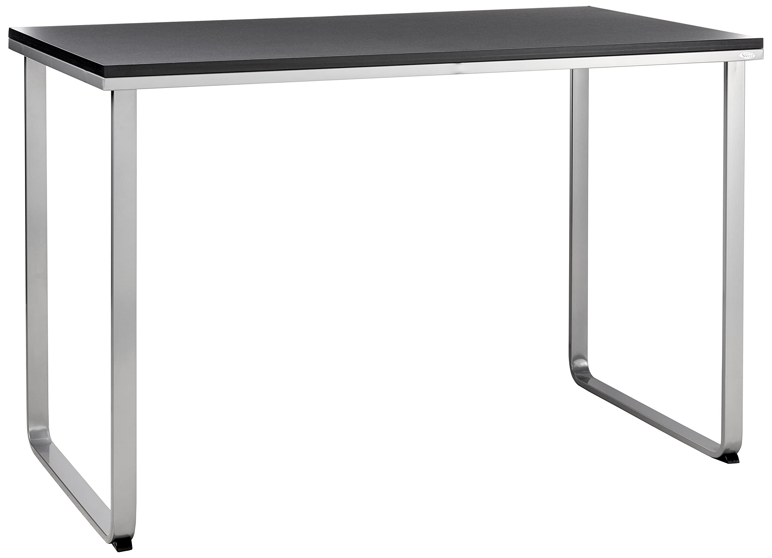 Safco Products 1943BLSL Black/Silver Home Office Computer Desk - Perfect for Small Spaces, Remote Work & Study