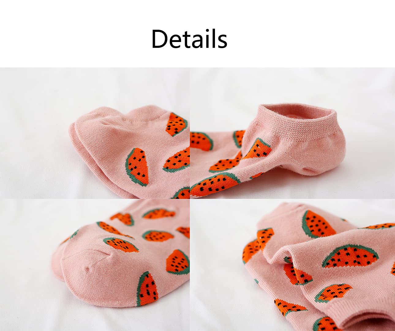 Cute Fruit Embroidered Ankle Socks for Women - Low Cut Cotton Socks for Ladies & Girls - Perfect for Casual Wear, Gifts, and Everyday Fashion