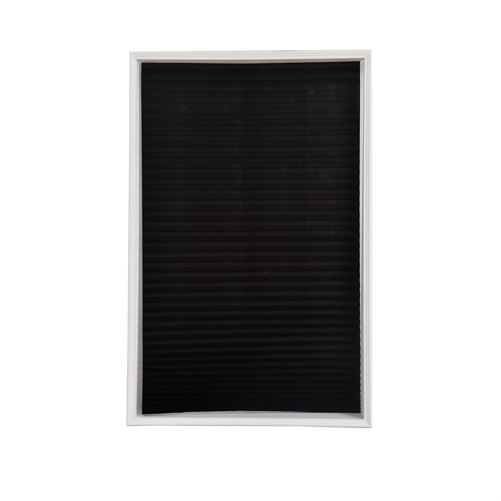 Light Filtering Pleated Paper Window Shades - Black 60x180cm (23.6