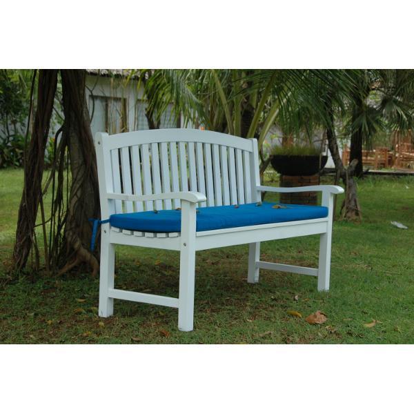 Hamilton 3-Seater Wooden Bench for Living Room, Patio & Entryway – Solid Hardwood Indoor Outdoor Furniture with Comfortable Cushion (Optional)