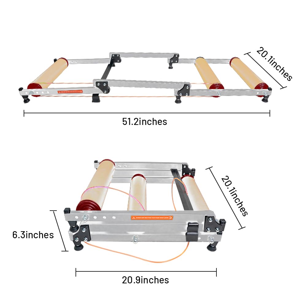 Adjustable Indoor Bike Trainer Stand with Resistance - Foldable Cycling Rollers for MTB & Road Bikes - Home Exercise Equipment for Cardio & Endurance Training