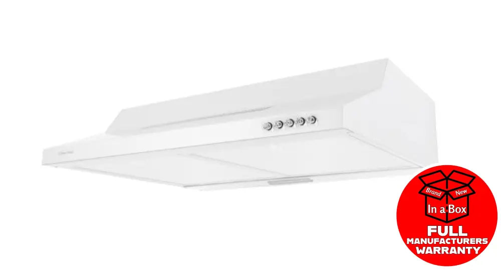 Robinhood RCA3AL6WH 60cm Compact White Range Hood - Powerful Kitchen Exhaust Fan for Small Spaces, Apartments & Modern Homes
