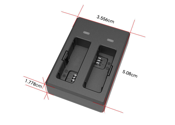 Dual Slot Battery Charger for SJCAM SJ10 Action Camera - Fast Charging for 2 Batteries | Perfect for Travel, Outdoor Adventures & Vlogging