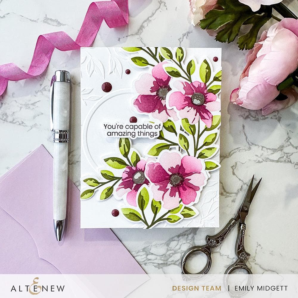Dynamic Duo: Painted Blossoms Add-On Die Set for Scrapbooking & Card Making | Floral Crafting Essentials for DIY Greeting Cards and Paper Crafts