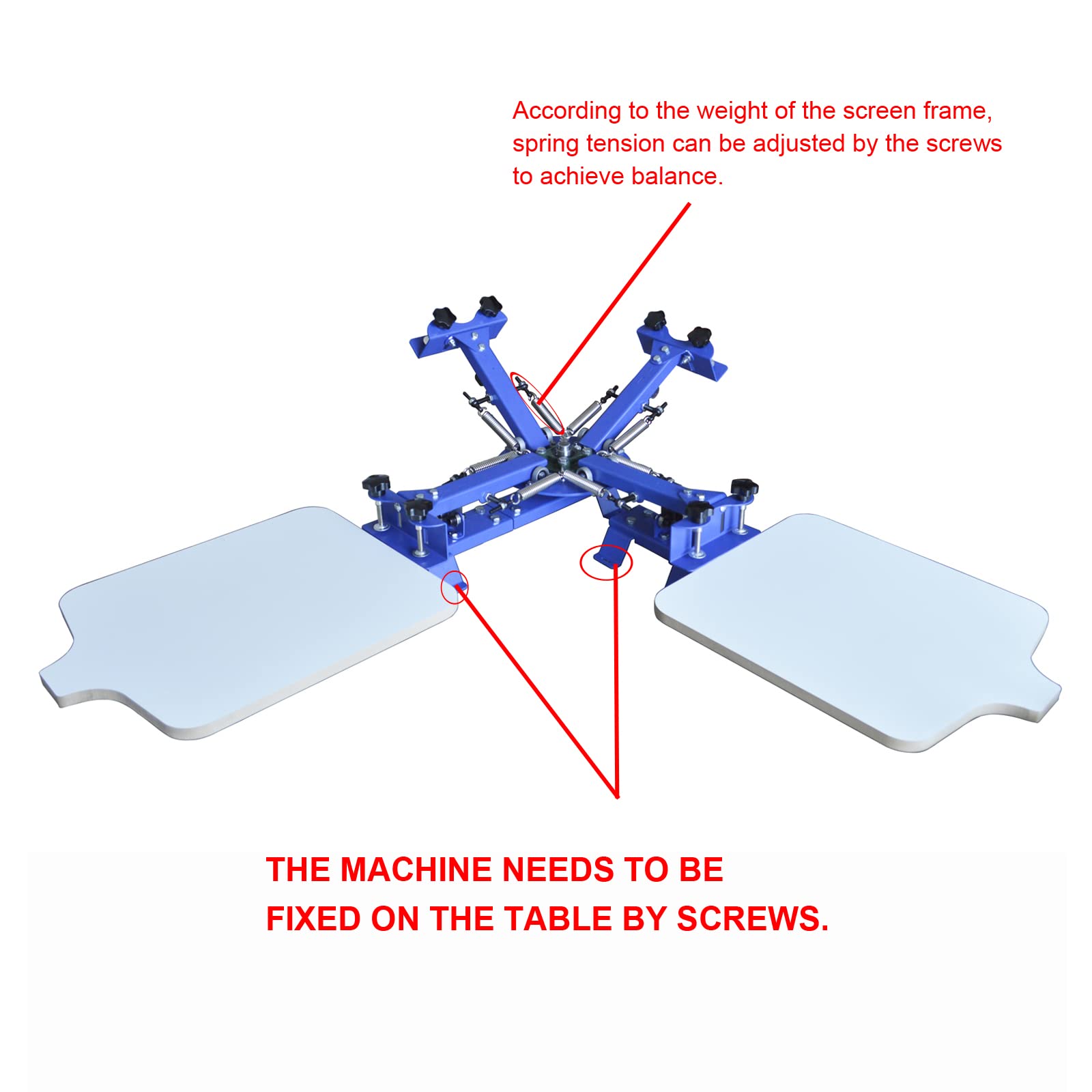 T-Shirt Screen Printing Machine - 4 Color 2 Station Silk Screen Printer with Table Press for DIY Custom Shirts, Hoodies & Bags - Perfect for Small Business, Home Craft & Custom Apparel Printing