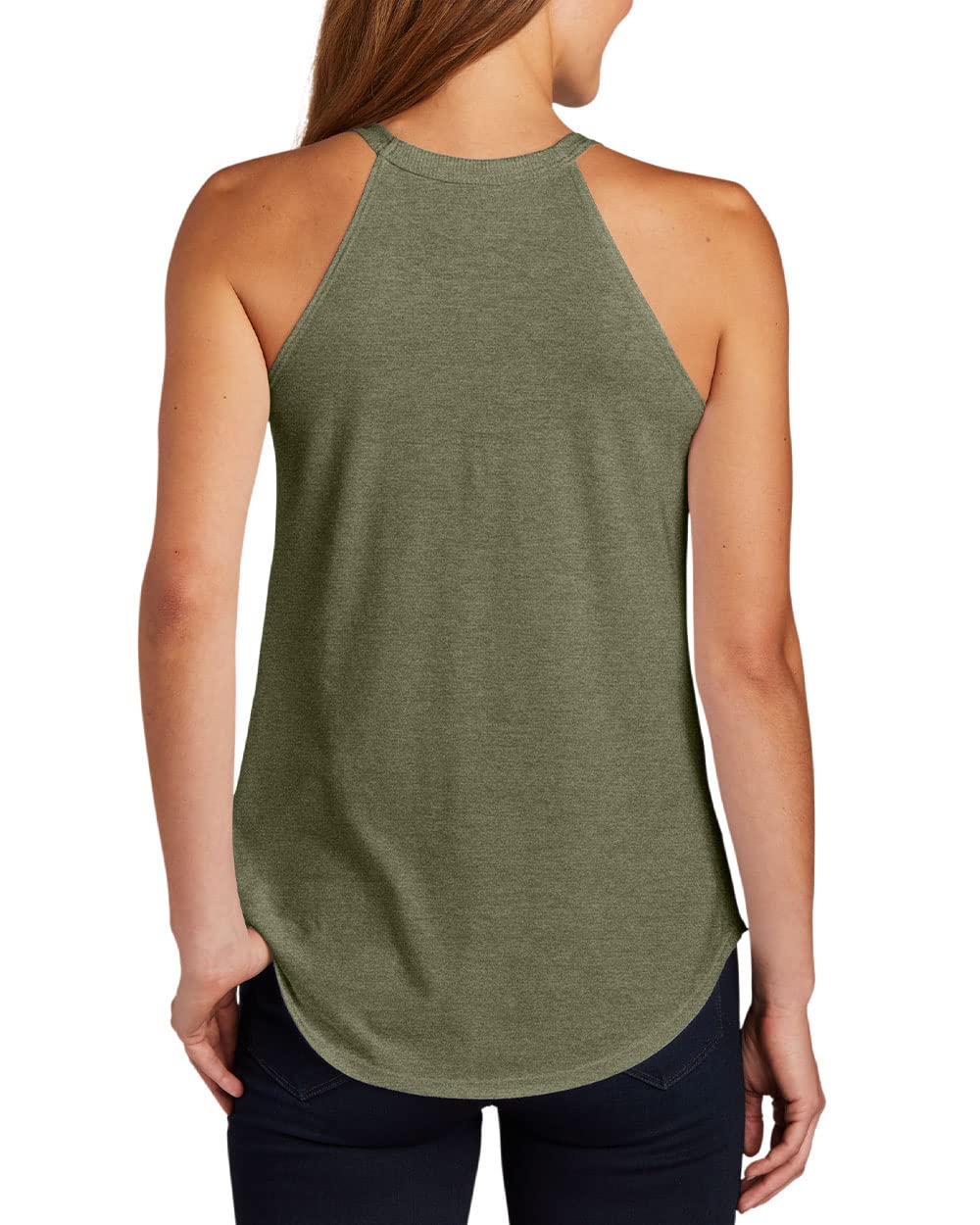 HYBRID APPAREL Top Gun Iceman Juniors High Neck Tank Top for Women - 80s Movie Inspired Workout & Casual Wear