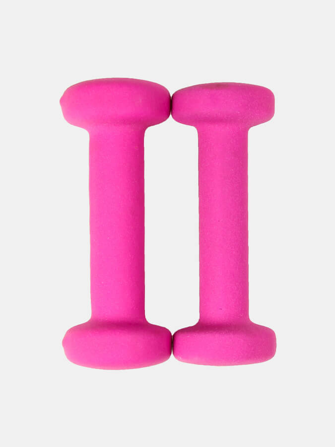 Pink 0.5kg Neo Dumbbell Set - Lightweight Yoga & Fitness Weights for Home Workouts, Pilates, and Strength Training