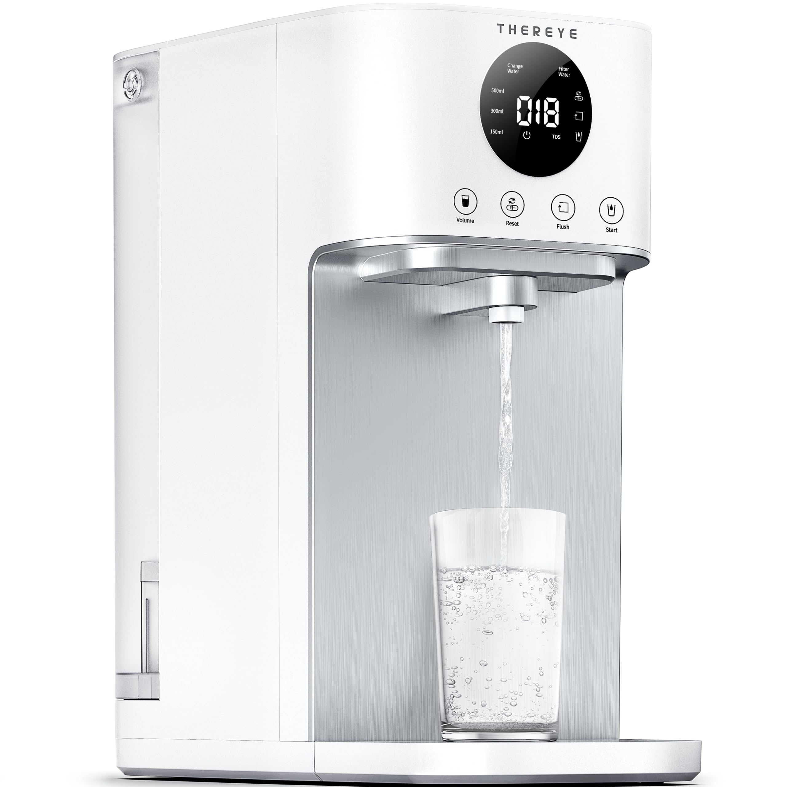 **Thereye 7-Stage Reverse Osmosis Countertop Water Filter System - NSF/ANSI 58 Certified, Fast Flow, 3:1 Pure to Drain Ratio, BPA-Free Home Water Purifier for Drinking & Cooking - No Installation Required**