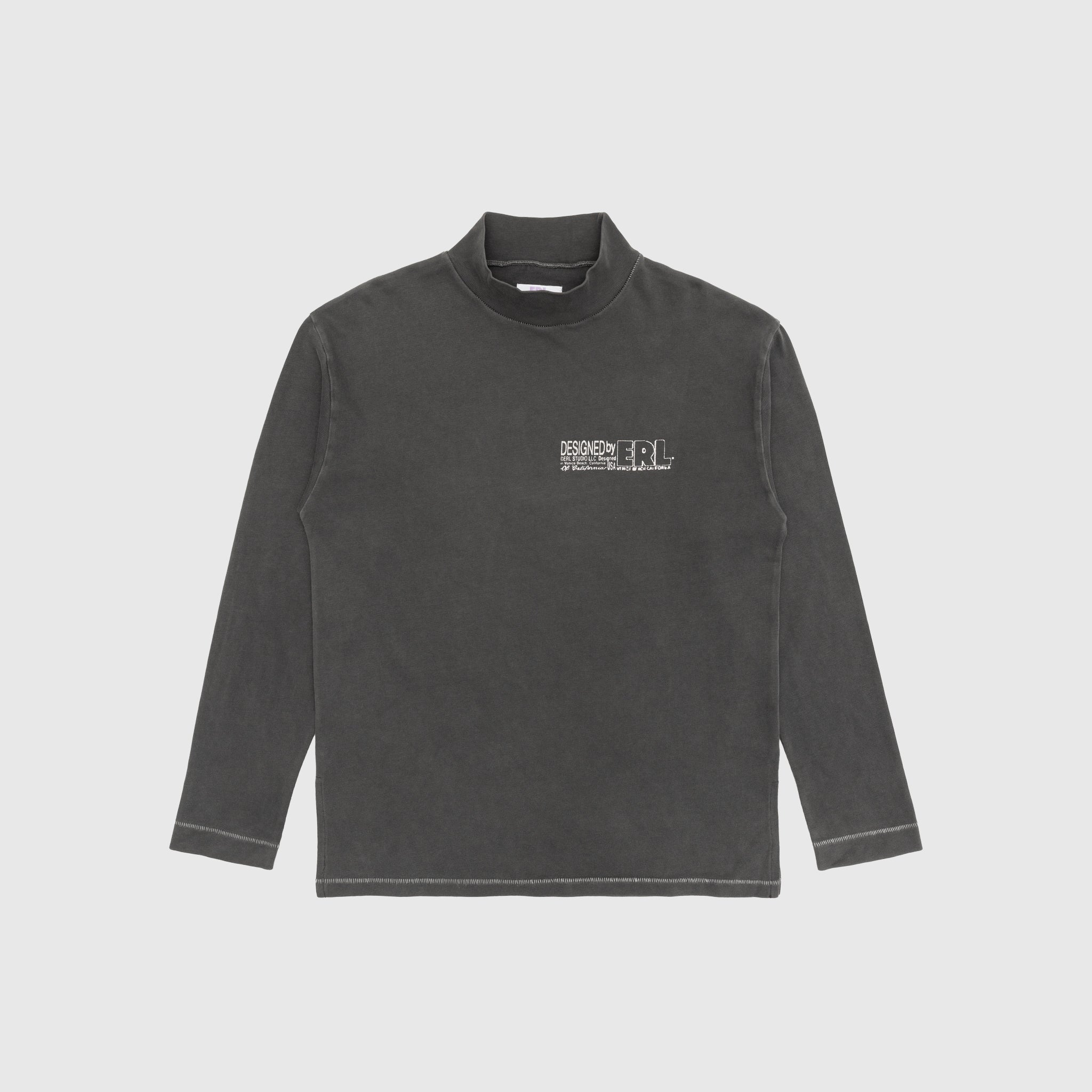 MAKE BELIEVE ERL Long Sleeve Knit T-Shirt for Men - Casual Comfort Fit Cotton Tee for Everyday Wear, Street Style & Layering
