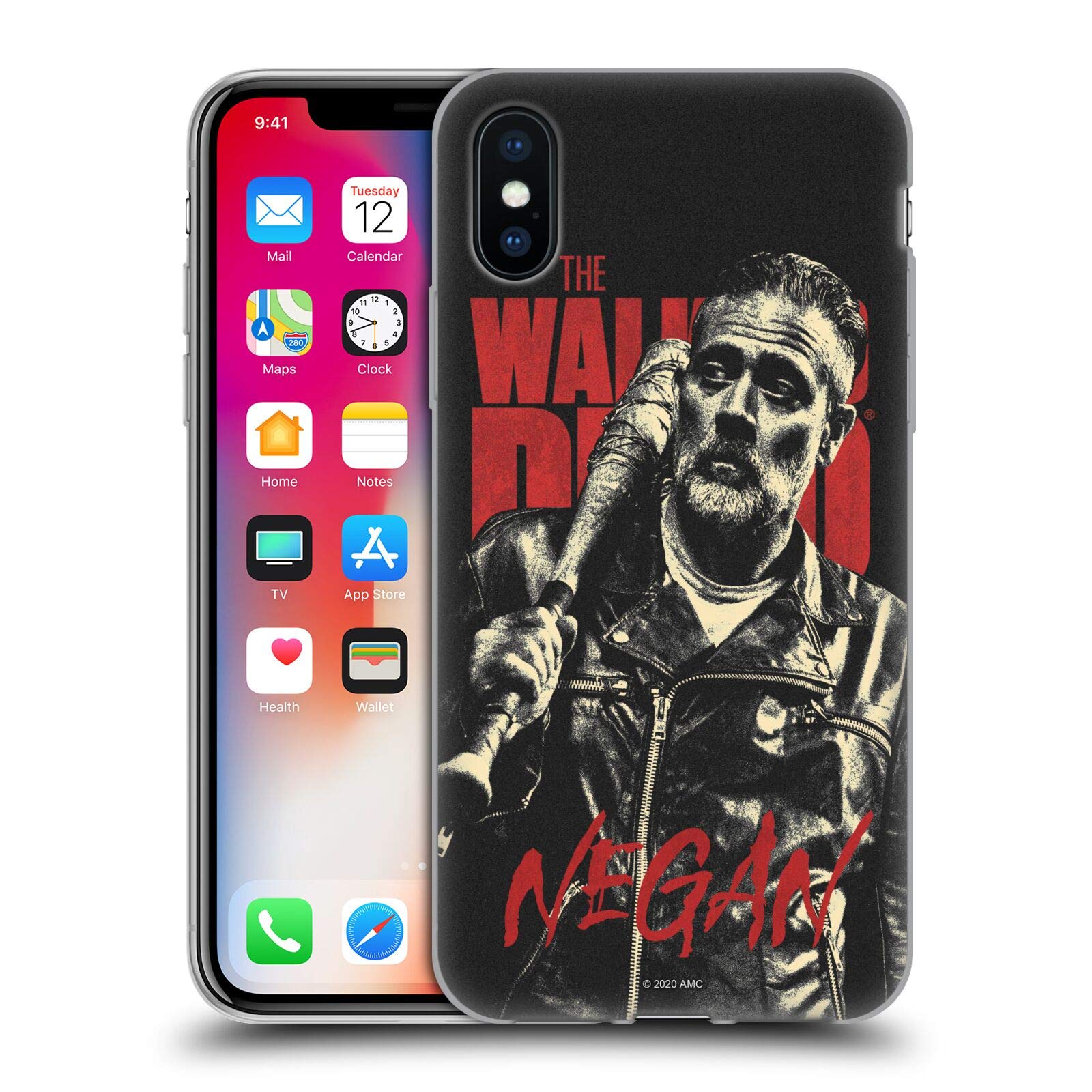 Officially Licensed AMC The Walking Dead Negan Season 10 Character iPhone X/Xs Soft Gel Case - Durable Protection with Premium Print - Perfect for Fans, Collectors & Daily Use