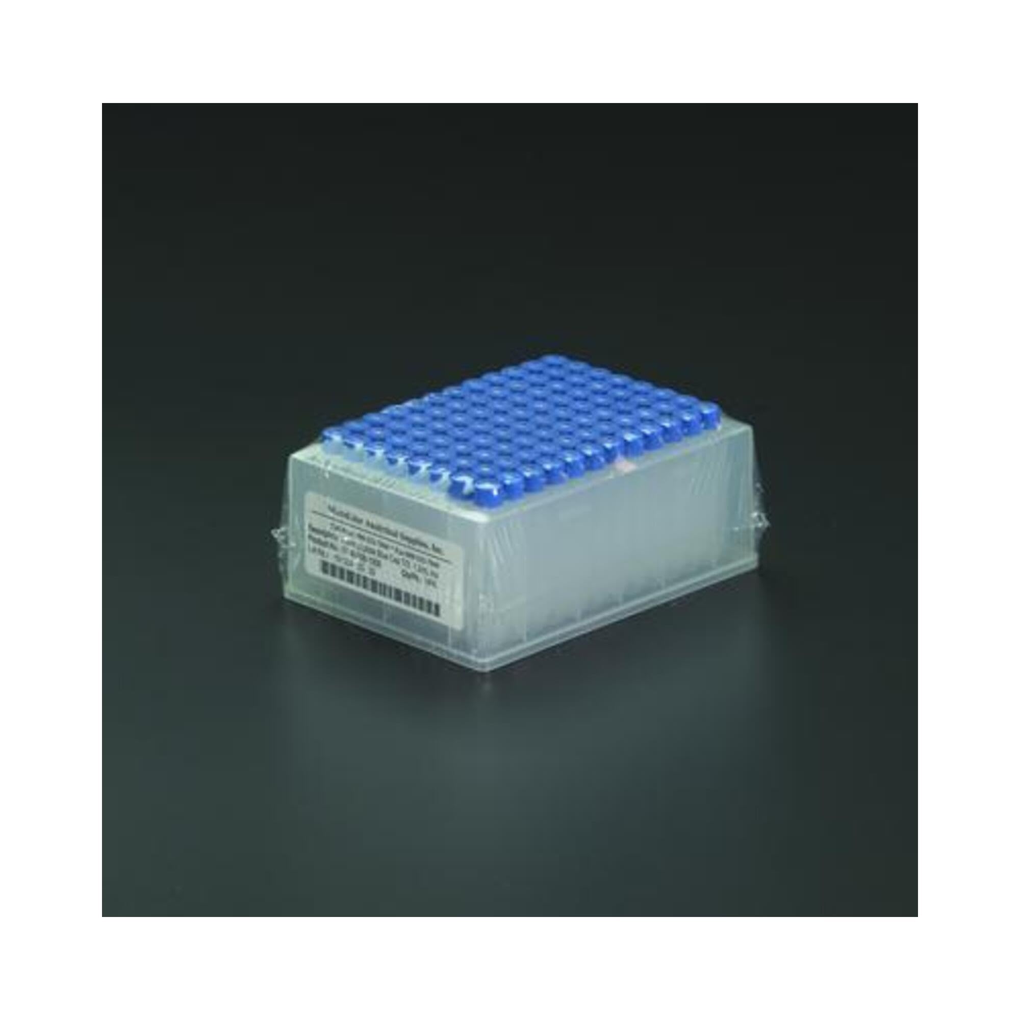 07-1245B-101-A µL-Plates Assembled Kit with Blue Cap PTFE/Silicone Stopper, Conical Inserts Installed, Clear, 150µL - Perfect for PCR, Sample Storage & Laboratory Research