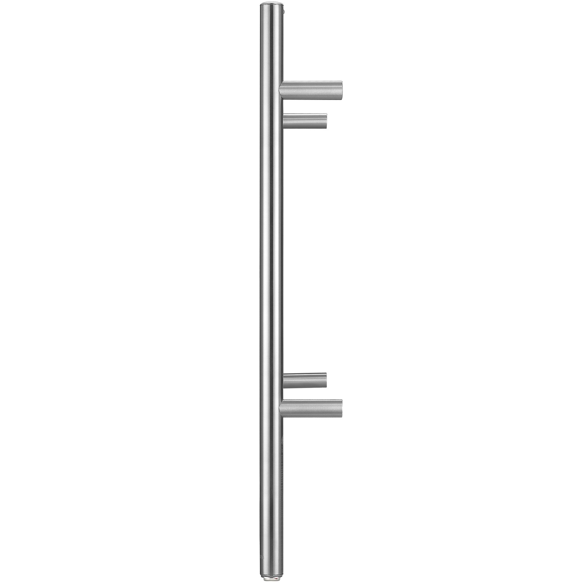 Premium Brushed Stainless Steel 8-Bar Wall Mounted Towel Warmer with Built-In Timer - Perfect for Bathrooms, Spas & Luxury Homes
