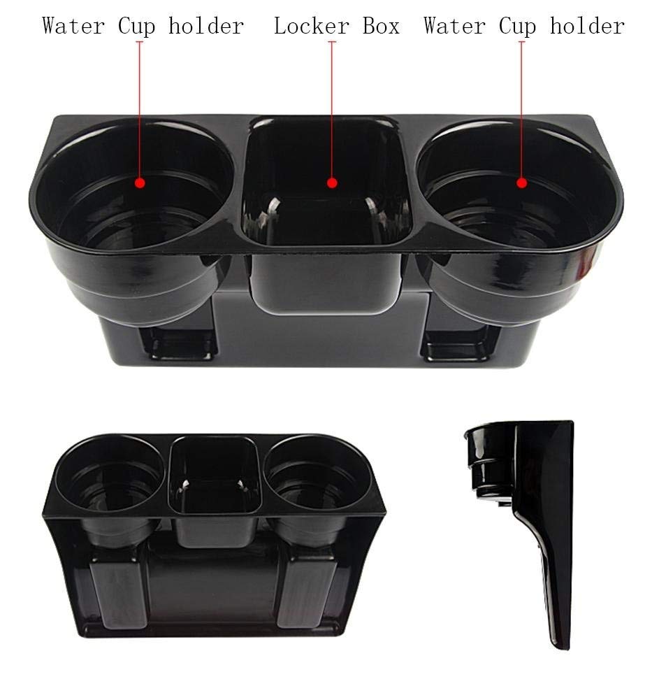 Universal Car Seat Gap Organizer - Multifunctional Storage Pocket for Phones, Keys, Cards & Wallets | Portable Cup Holder Wedge & Gap Catcher Caddy | Perfect for Road Trips, Commuting & Family Travel (Black)