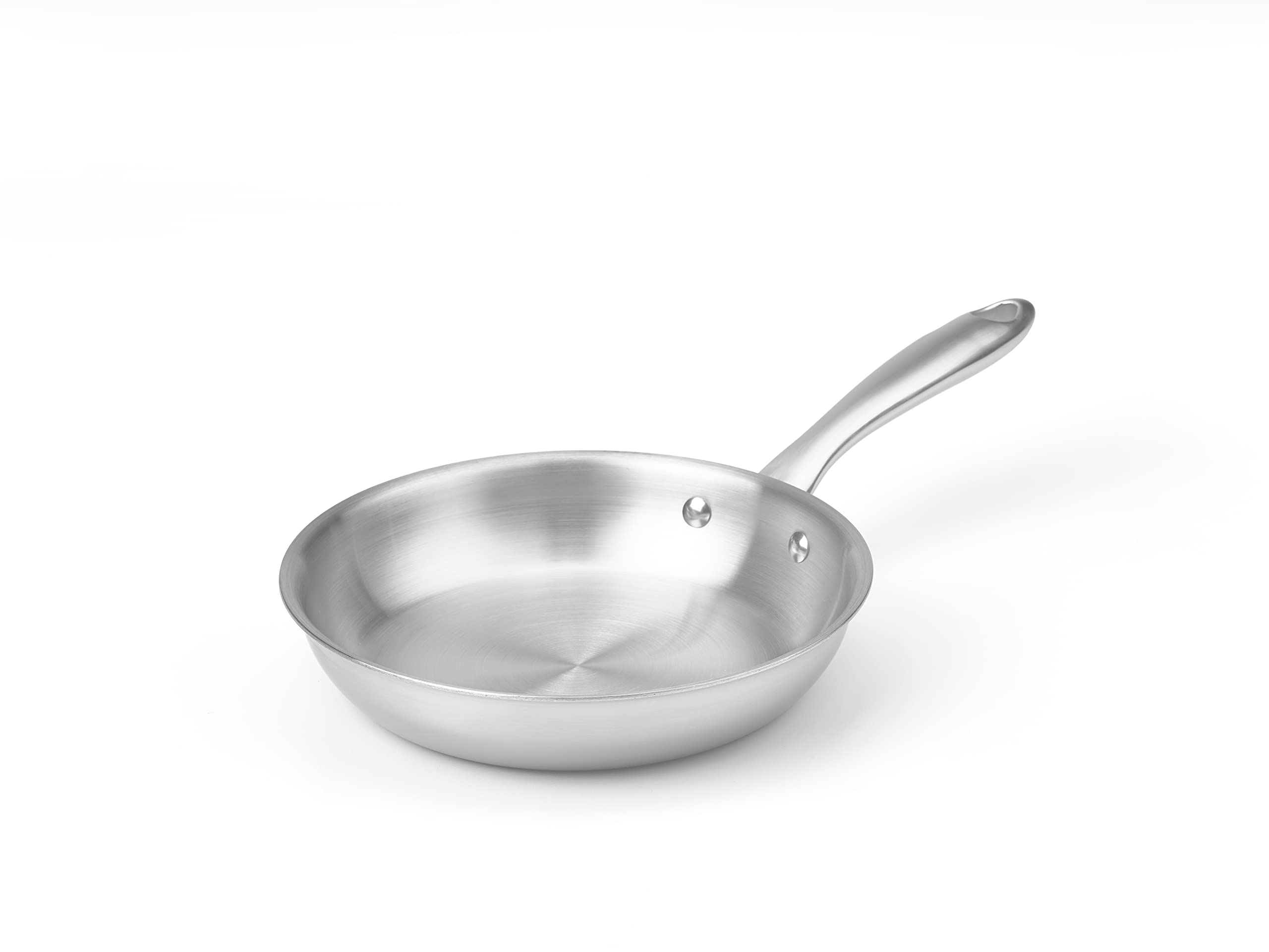 CHEF TOPF 5-Ply Stainless Steel 8-Inch Frying Pan - Full Clad Construction, Brushed Finish, Induction & Oven Safe (Up to 500°F), Dishwasher Safe - Perfect for Searing, Sautéing & Everyday Cooking