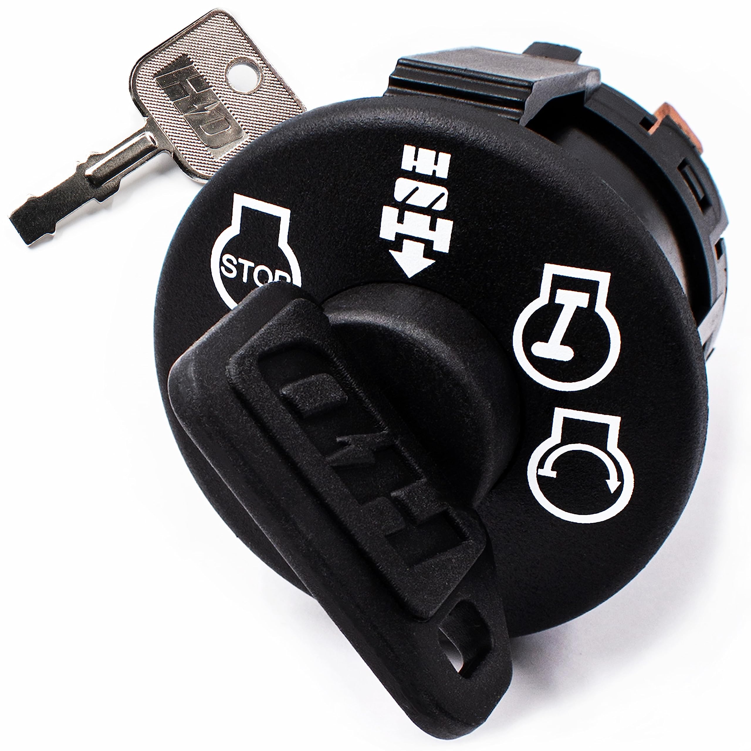HD Switch Starter Ignition Key Switch with 2 Keys & Free Carabiner - Compatible with AYP, Husqvarna, Craftsman, Sears, Poulan Lawn Mower Rider 532193350 193350 - Perfect for Lawn Mower Maintenance & Tractor Repair