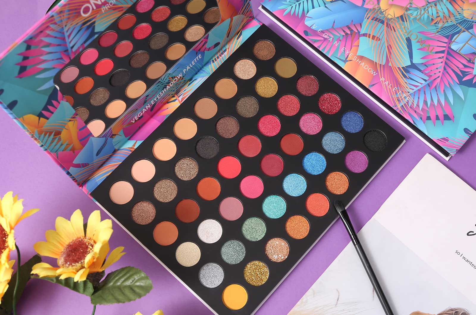 ONLYBETTER Vegan 48 Color Rainbow Eyeshadow Palette - Cruelty Free Matte & Shimmer Makeup Set for Professional & Everyday Use | Perfect for Parties, Weddings & Special Occasions