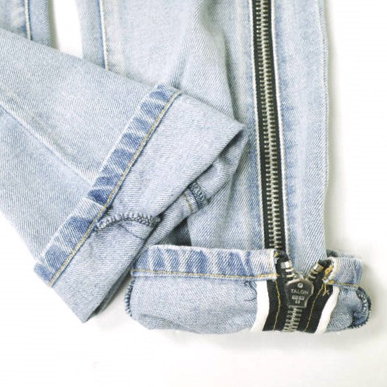 3.1 Phillip Lim Women's Indigo Denim Pants with Zipper - Stylish High Waist Skinny Jeans for Casual Wear & Night Out