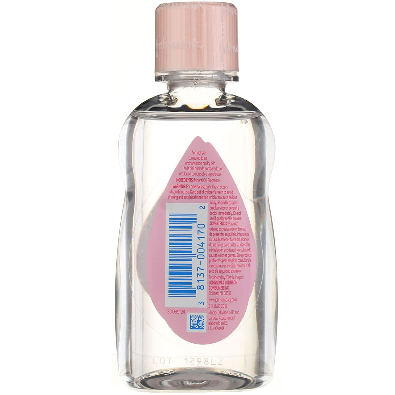 Johnson's Baby Oil 3oz 4-Pack for Baby Massage & Skin Care