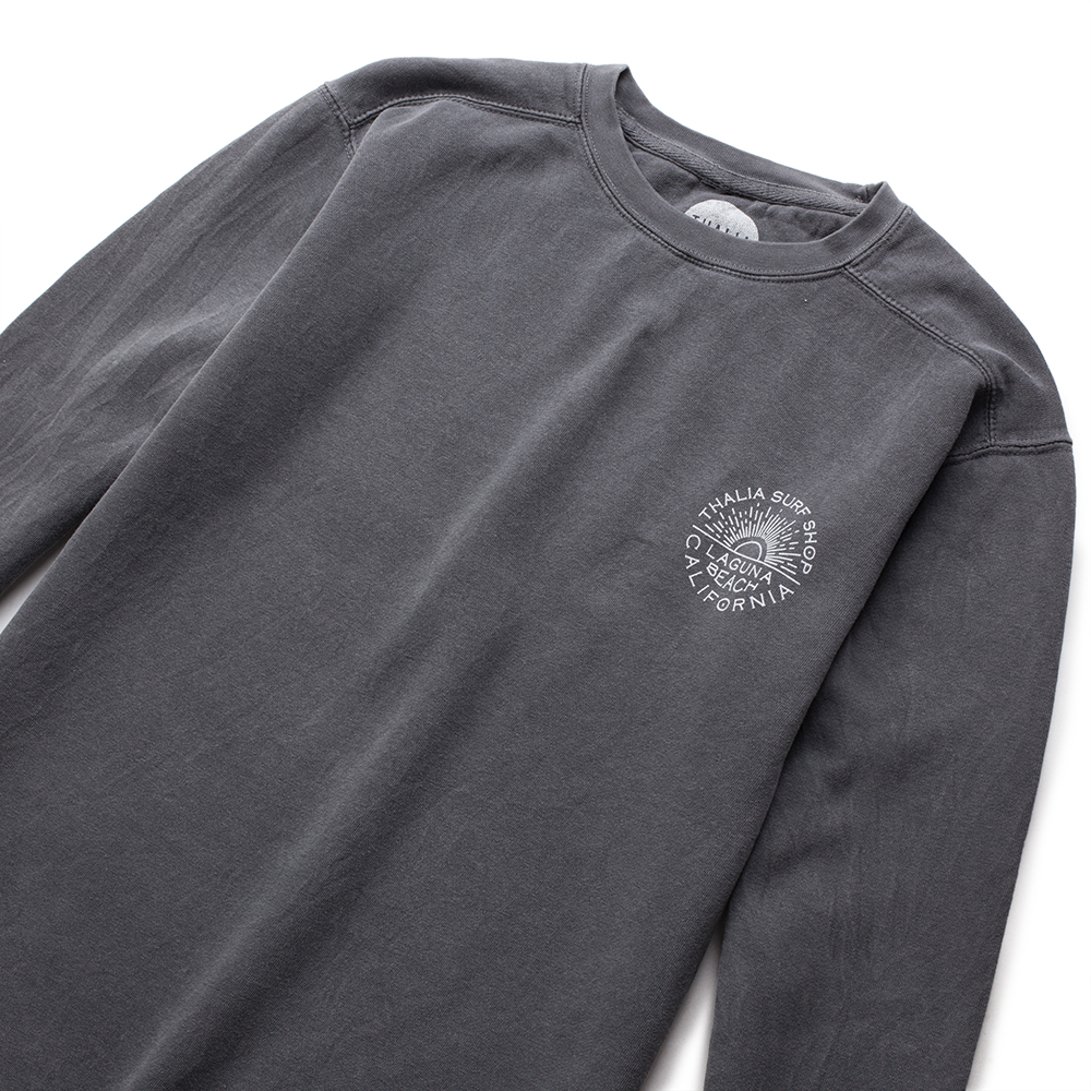Thalia Surf Sunny Men's Fleece Crewneck Sweatshirt - Soft & Comfortable for Surfing, Beach & Casual Wear