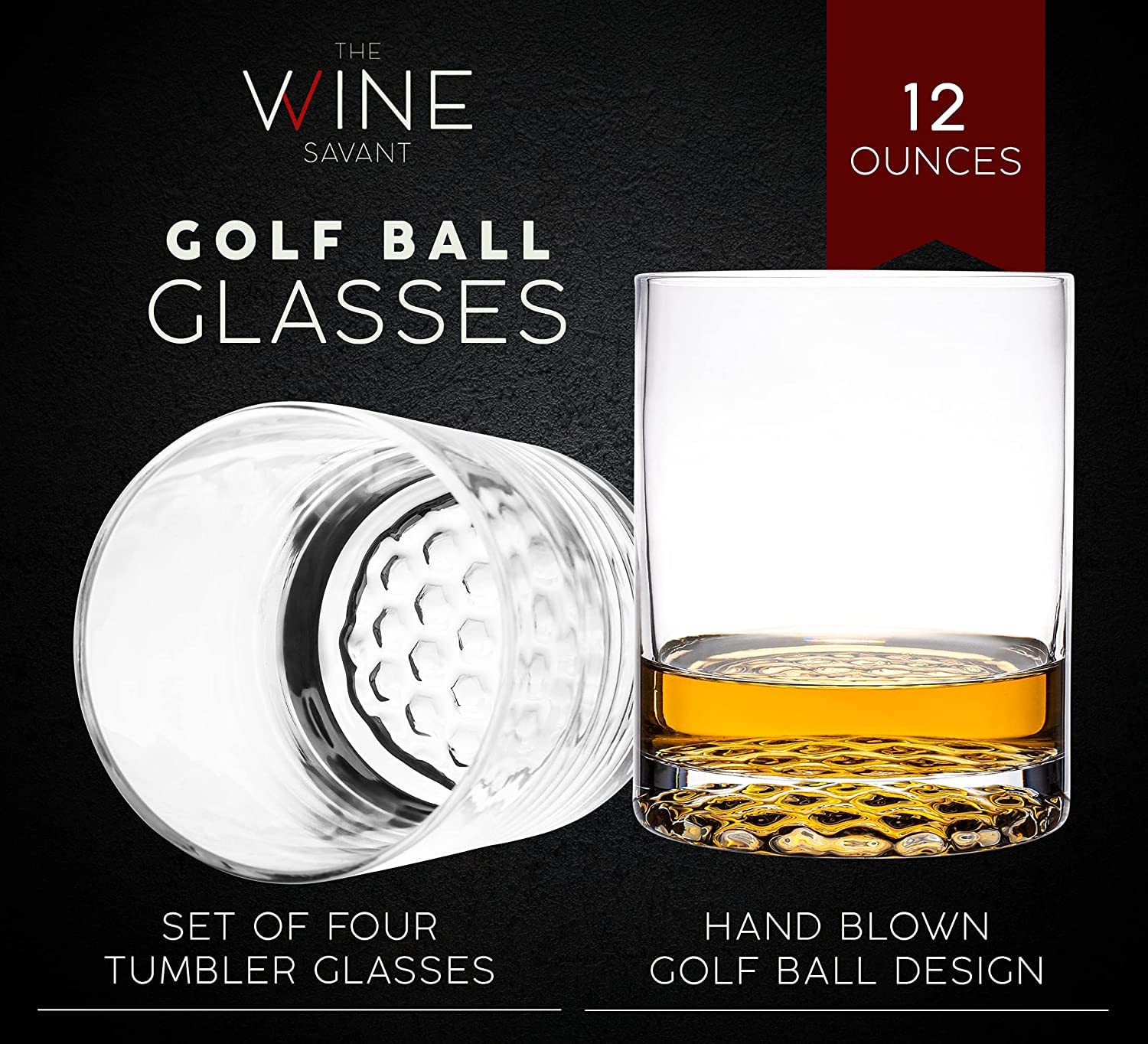 Premium Golf Club Whiskey Decanter Set with 4 Crystal Glasses - Unique Bourbon & Scotch Decanter Gift for Men - Perfect Golf-Themed Liquor Serving Set for Dad - Ideal for Home Bars, Man Caves, and Golf Enthusiast Gifts