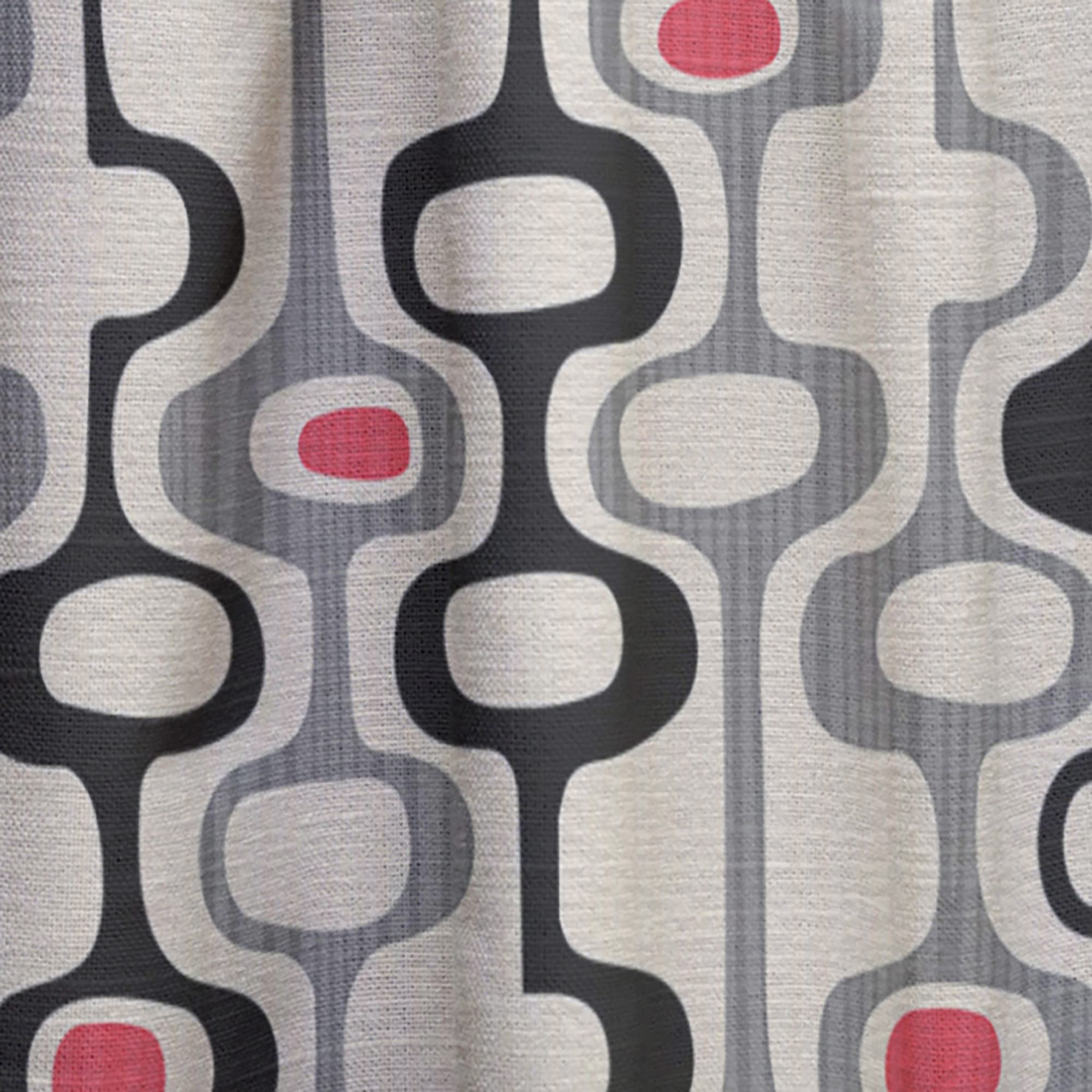 DesignQ Retro Abstract IX Thermal Insulated Curtains - Single Panel 52x63 Inches - Blackout Drapes for Bedroom & Living Room - Perfect for Home Decor, Privacy & Energy Efficiency