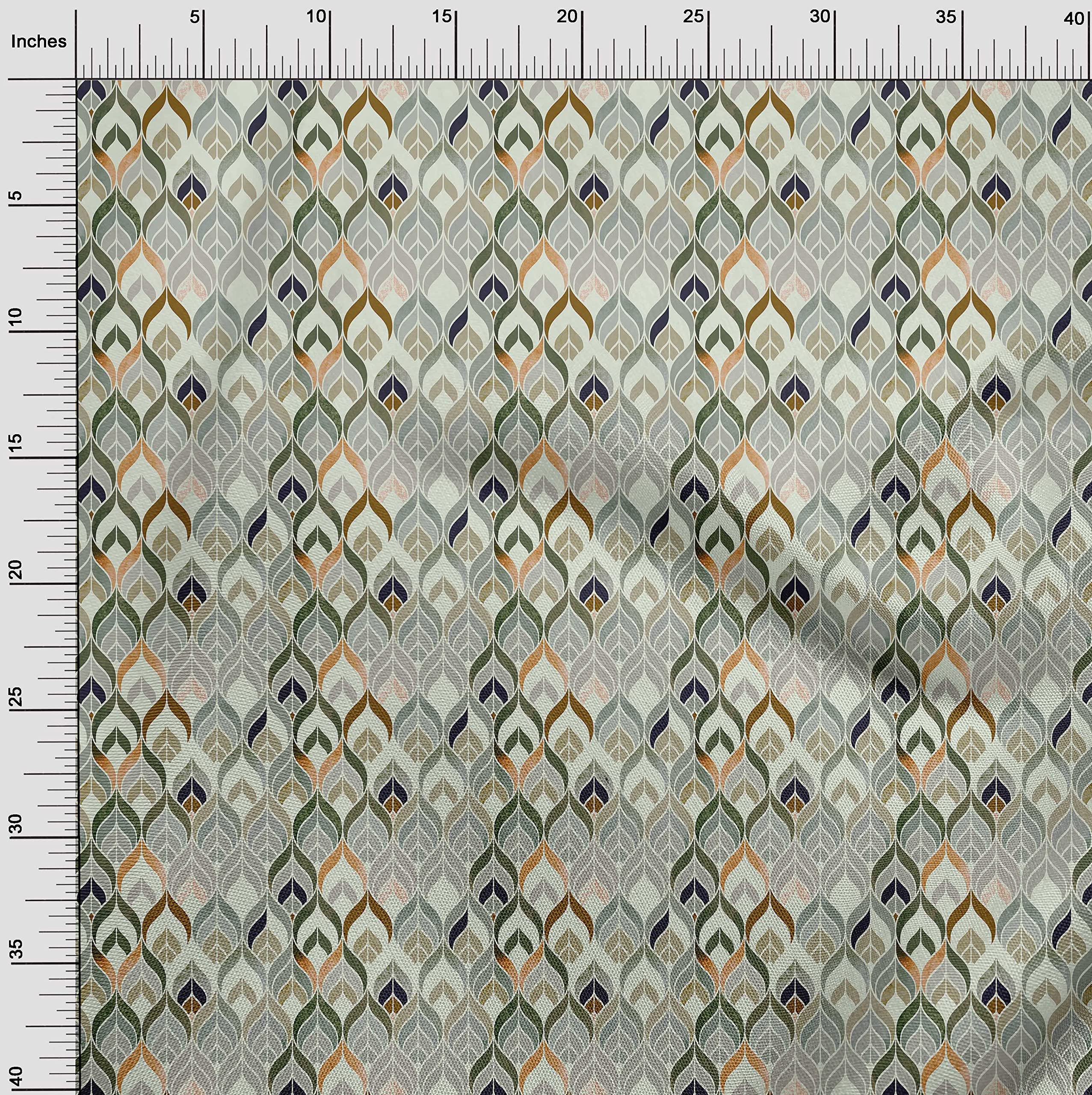 Velvet Mint Paisley Printed Fabric by The Yard - 58 Inch Wide DIY Sewing Material for Clothing, Dresses & Home Decor | Soft & Durable Crafting Fabric