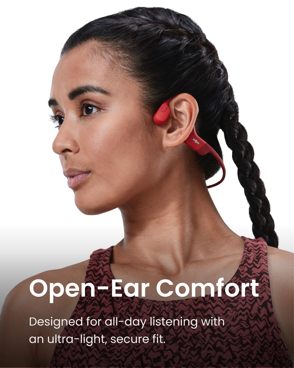 SHOKZ OpenRun (AfterShokz Aeropex) Open-Ear Bluetooth Bone Conduction Sports Headphones - Sweatproof Wireless Headset for Running, Cycling & Workouts - Built-in Mic, Lightweight Headband - Perfect for Gym, Jogging & Outdoor Activities