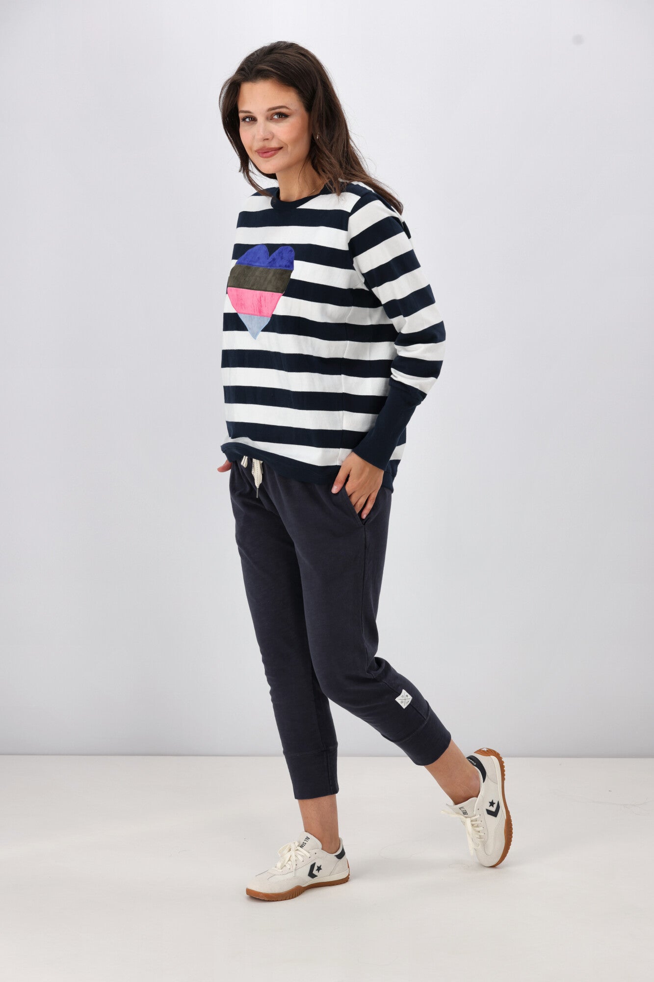 Elm Brunch Pant Navy - Women's High Waisted Casual Pants for Brunch & Weekend Outings