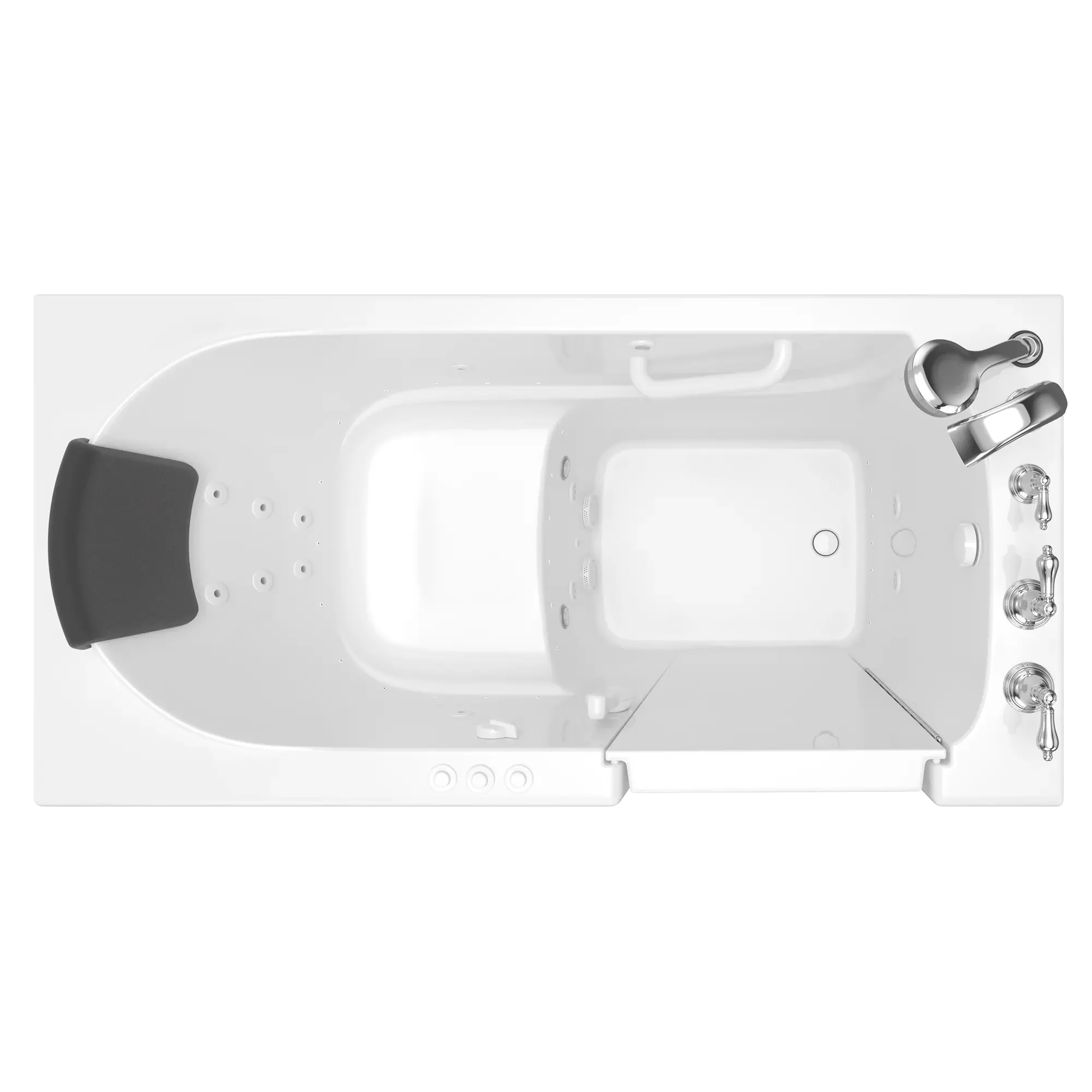 Premium 30 x 60 Inch Gelcoat Walk-in Bathtub with Air Spa & Whirlpool System - Right Hand Drain & Faucet - Ideal for Elderly & Mobility Support, Relaxation Therapy, and Spa-Like Bathing Experience at Home