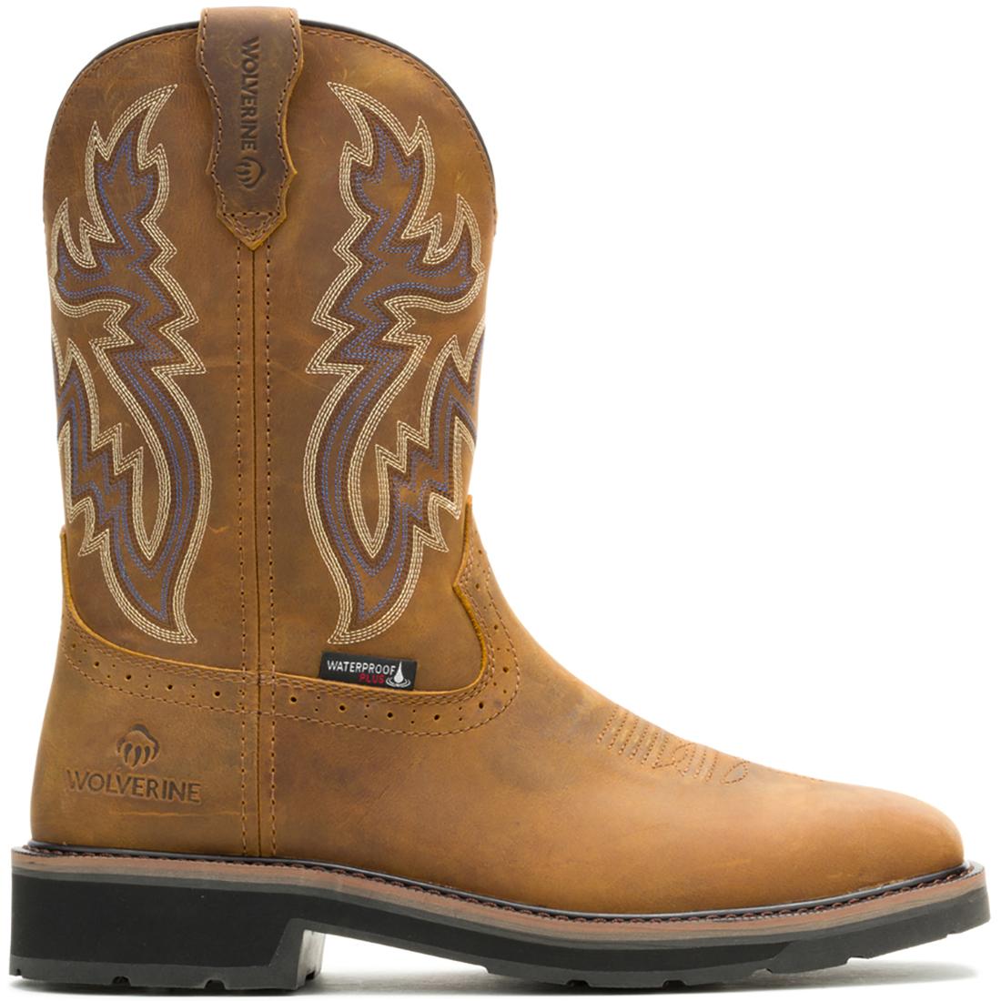 Rancher Wing Steel Toe Pull-On Work Boots for Men - Comfortable & Durable Cashew Color Work Shoes for Construction, Ranch & Outdoor Jobs