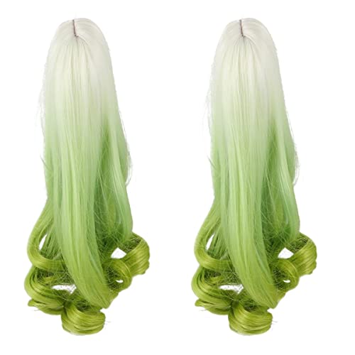 COHEALI 2-Pack Heat Resistant Synthetic Doll Hair Wefts for DIY Wig Making - Perfect for Blythe, Pullip, and Custom Doll Hair Styling