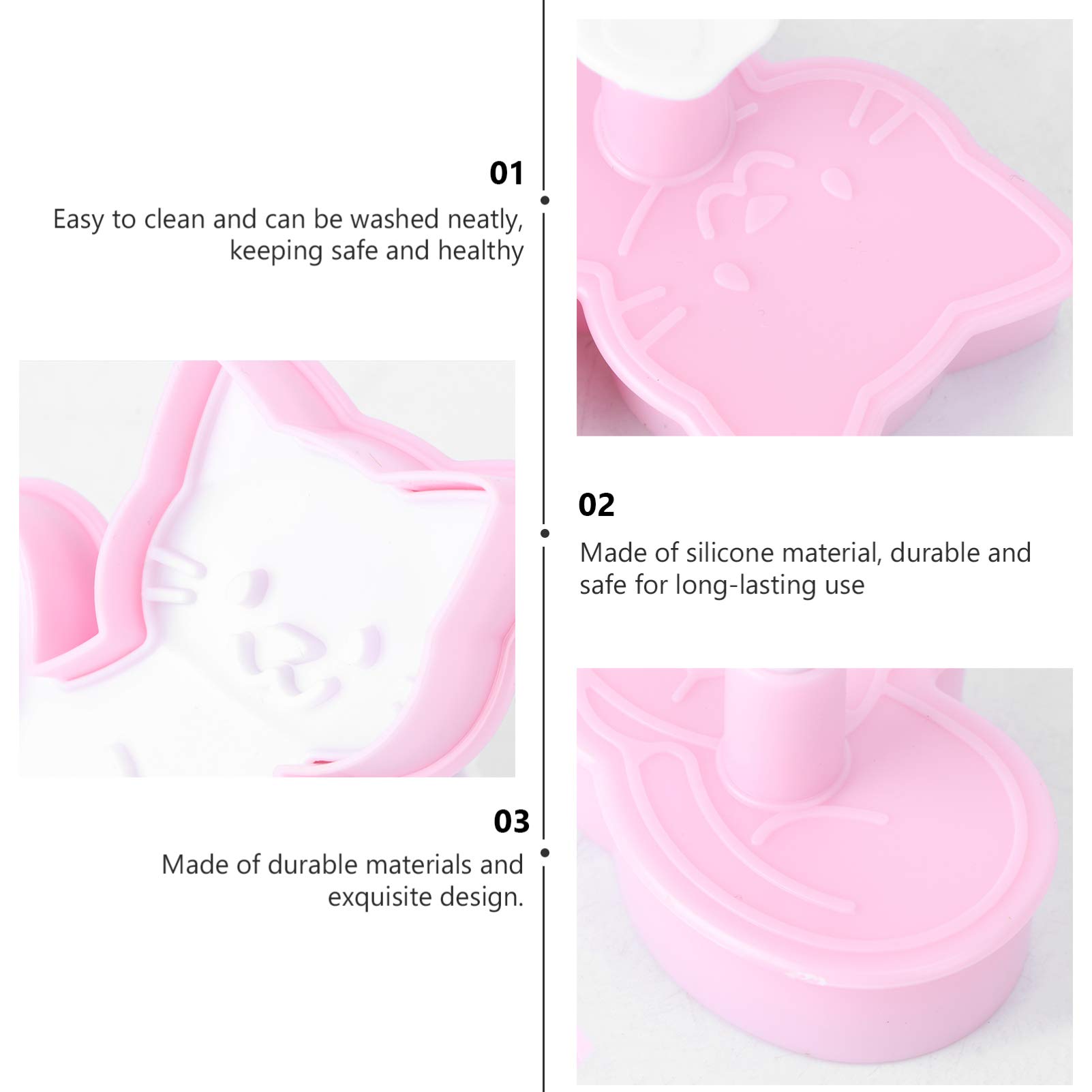 3pcs Cat Shaped Biscuit Molds - Cartoon Cookie Baking Tools for DIY Kitchen, Perfect for Birthday Parties & Holiday Baking