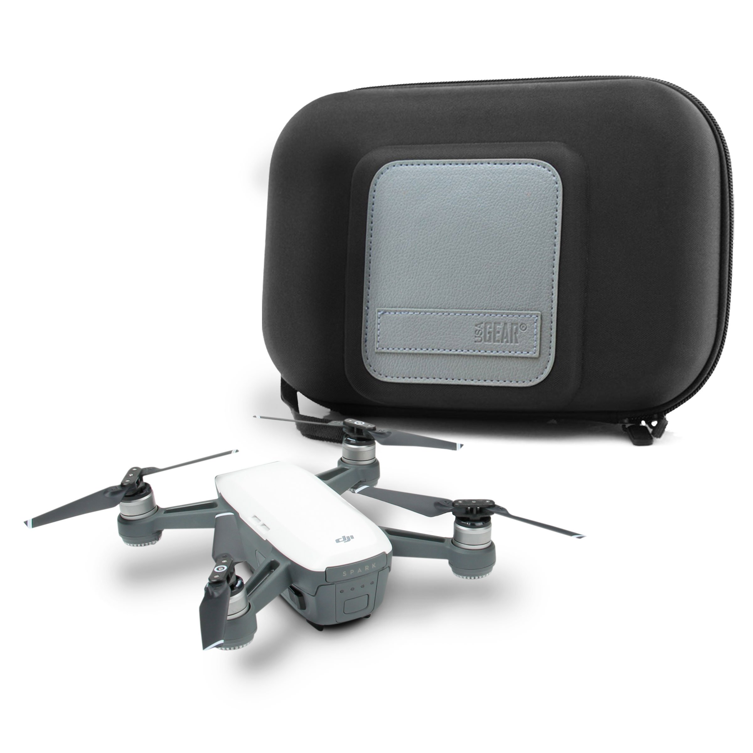USA Gear Hard Drone Carrying Case - Compatible with DJI Spark Mini, Mavic Air & Ryze Tello - Durable Rugged Travel Storage for Batteries, Propellers, Controller & Charger - Perfect for Outdoor Adventures, Travel & Professional Drone Photography