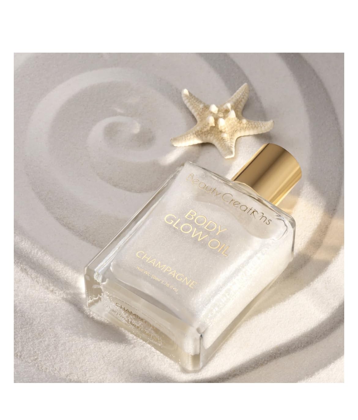 Natural Body Glow Oil - Champagne Shimmer for Radiant Skin | Hydrating & Illuminating Body Oil for a Sun-Kissed Glow | Perfect for Summer, Beach, and Special Occasions
