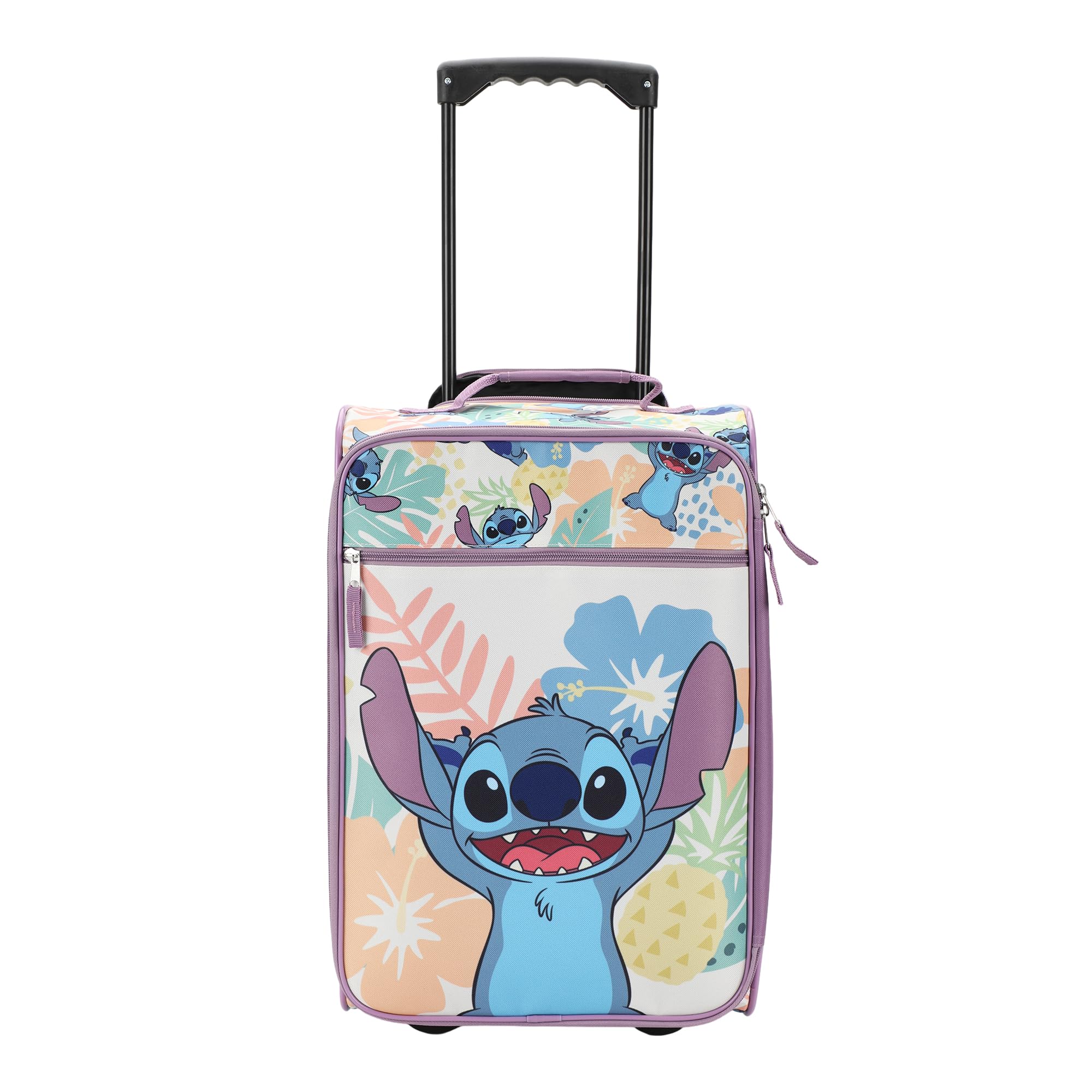 Lilo & Stitch Tropical Fruit & Flowers 18-Inch Youth Pilot Case Carry-On Luggage Suitcase - Perfect for Kids Travel, School Trips & Airplane Adventures