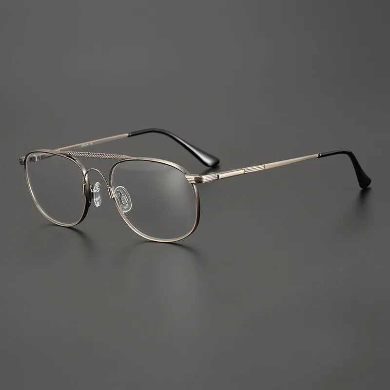 Aimee Unisex Full Rim Oval Double Bridge Titanium Eyeglasses 12092 - Lightweight Durable Frame for Reading, Work & Fashion (Available in Multiple Colors)