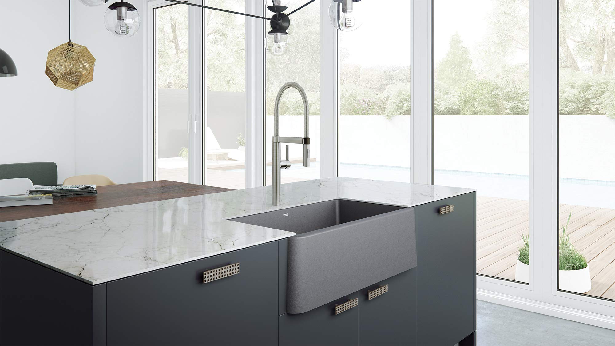 BLANCO Kitchen Sink with Drainboard - Perfect for Modern Homes