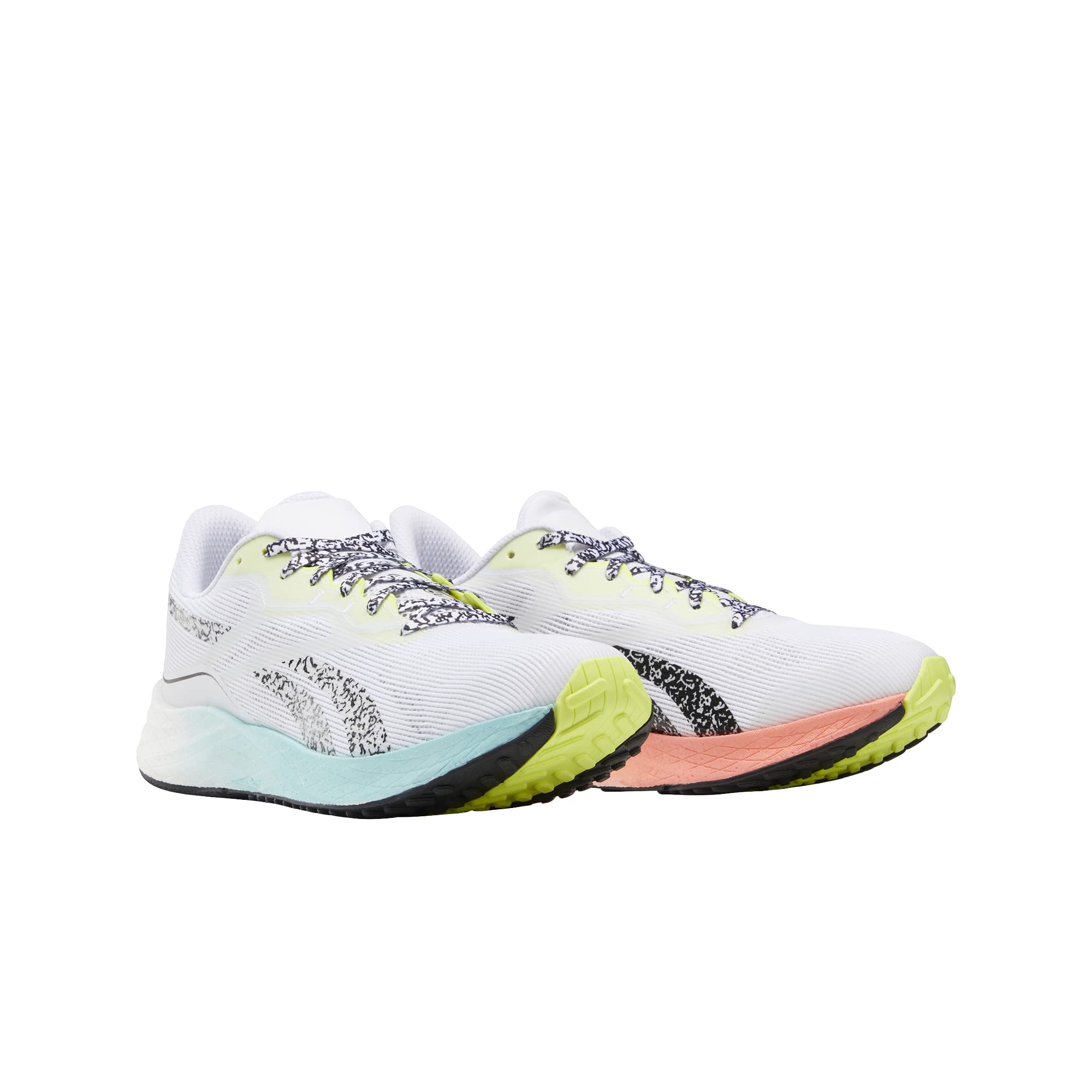 Reebok Men's FLOATRIDE Energy 3.0 Running Shoes - White/Twisted Coral/Digital Glow - Size 10.5 | Lightweight Cushioned Sneakers for Jogging, Gym Workouts & Daily Wear