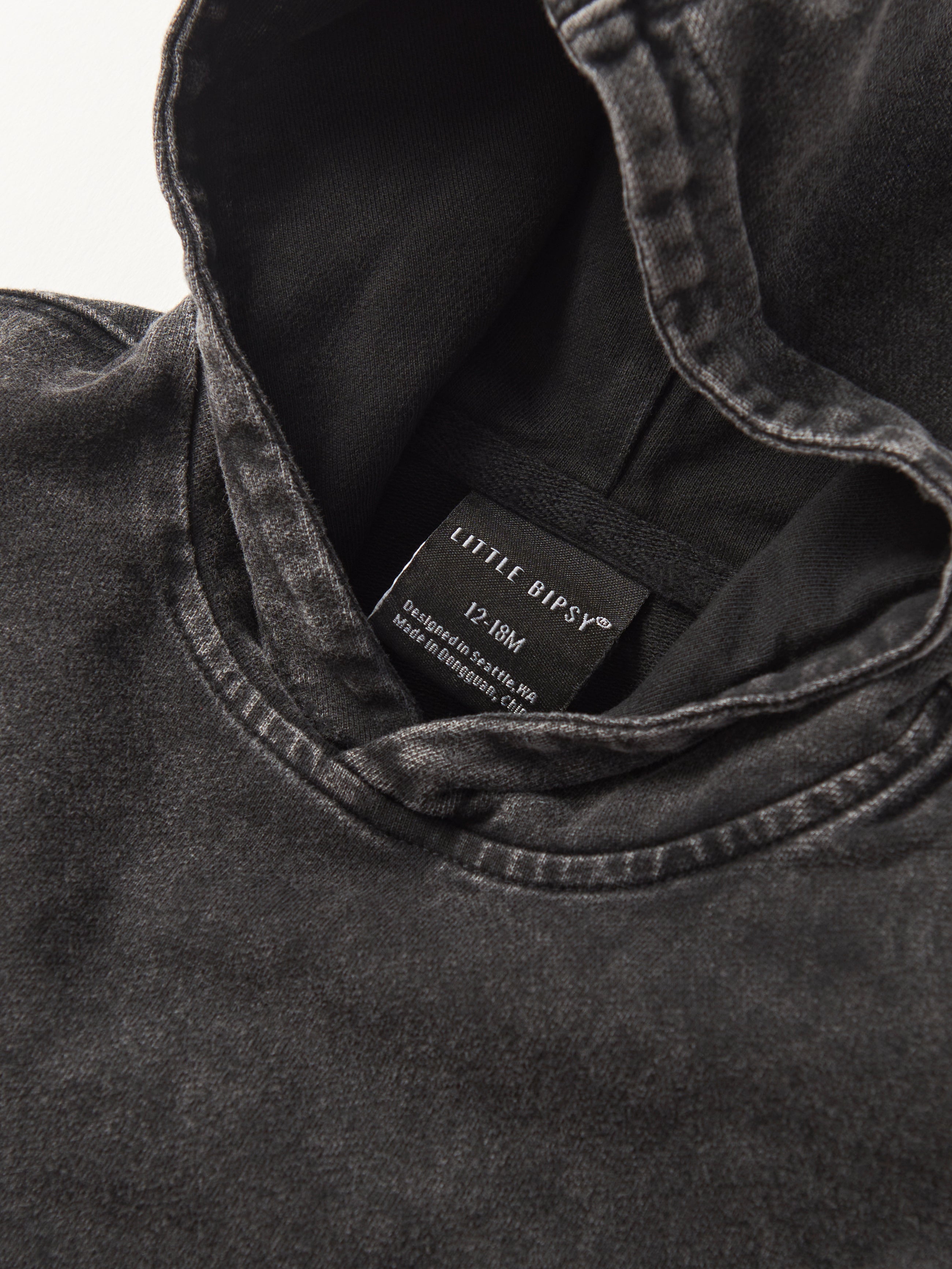 Imperfect Acid Wash Short Sleeve Hoodie for Men & Women | Distressed Black Pullover Sweatshirt | Casual Streetwear, Loungewear, and Outdoor Activities